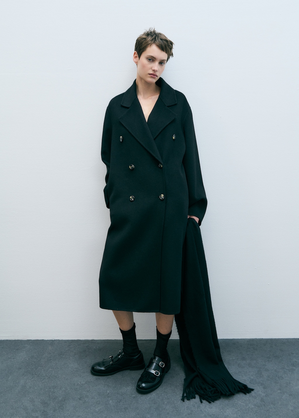 Handmade oversized wool coat