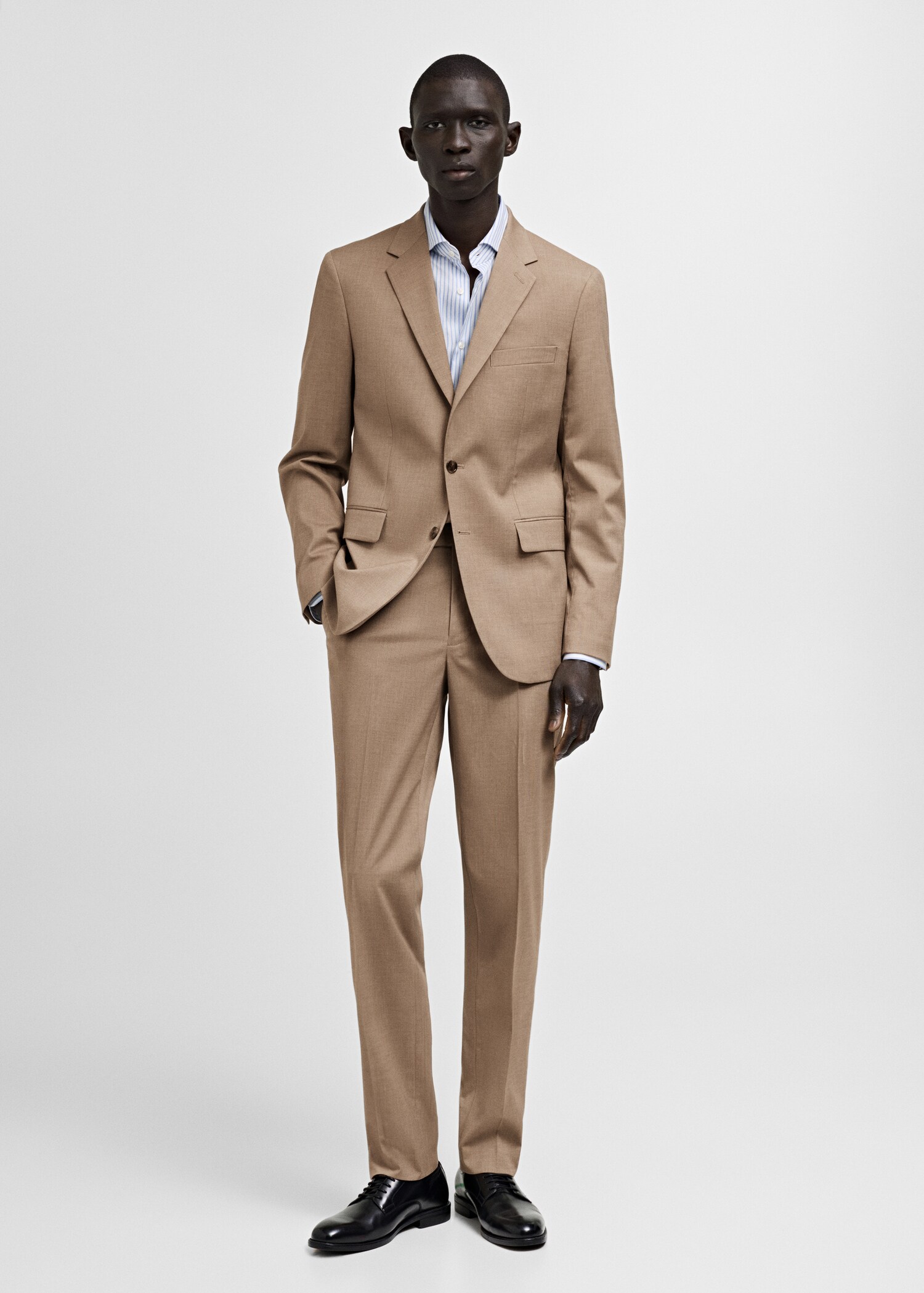 Milan slim-fit suit jacket - General plane