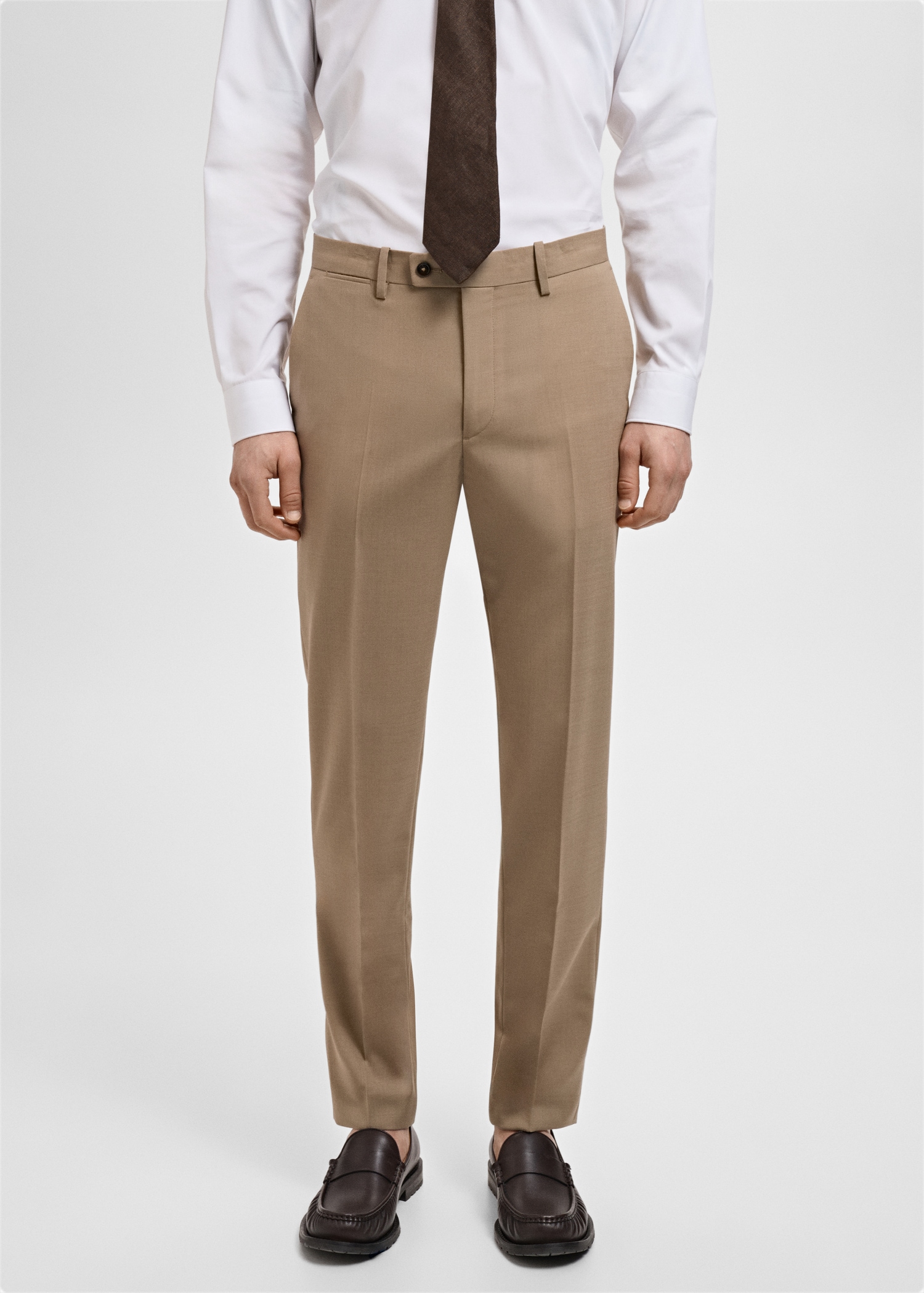 Turin 100% virgin wool suit trousers - Medium plane