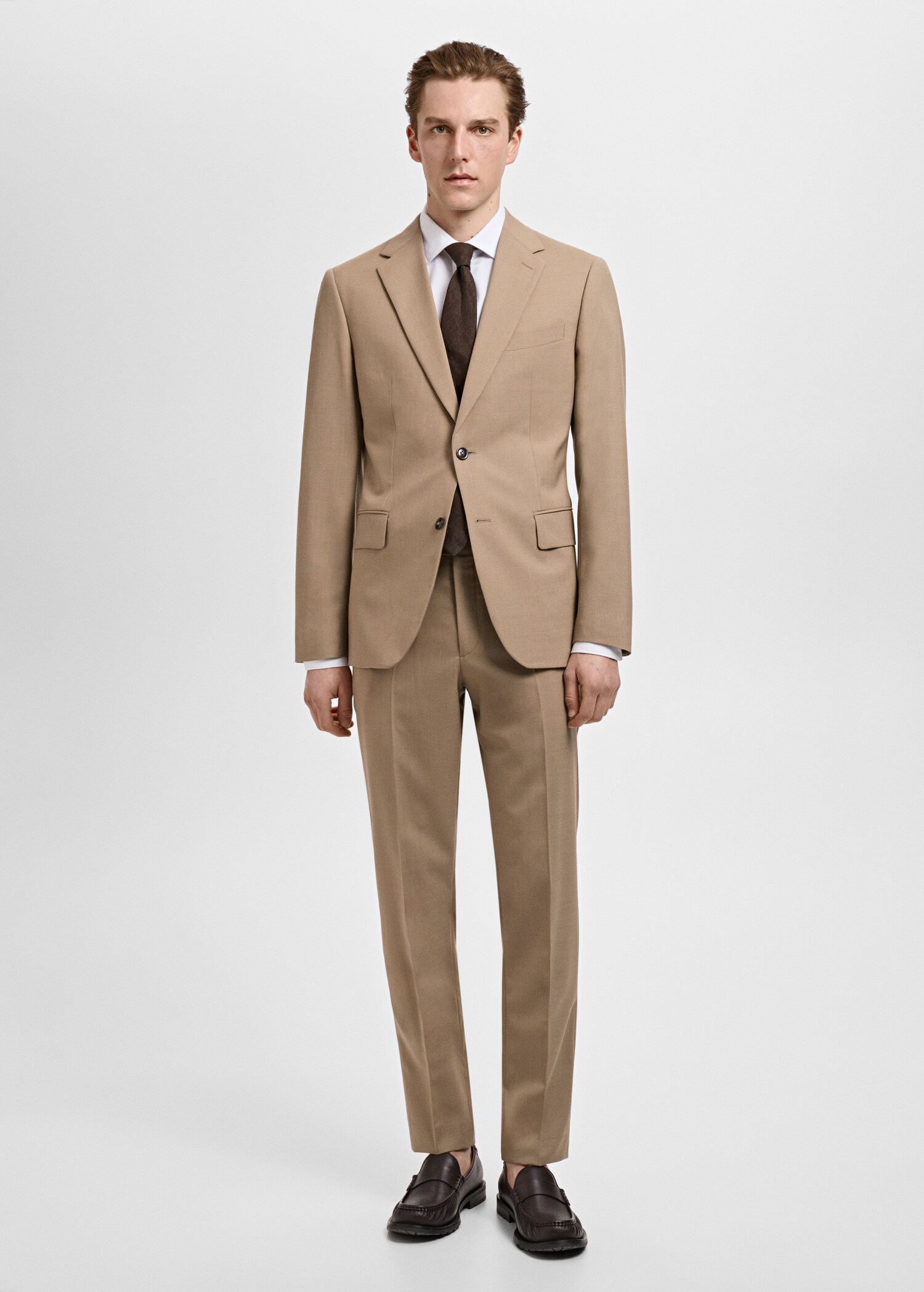 Turin 100% virgin wool suit trousers - General plane