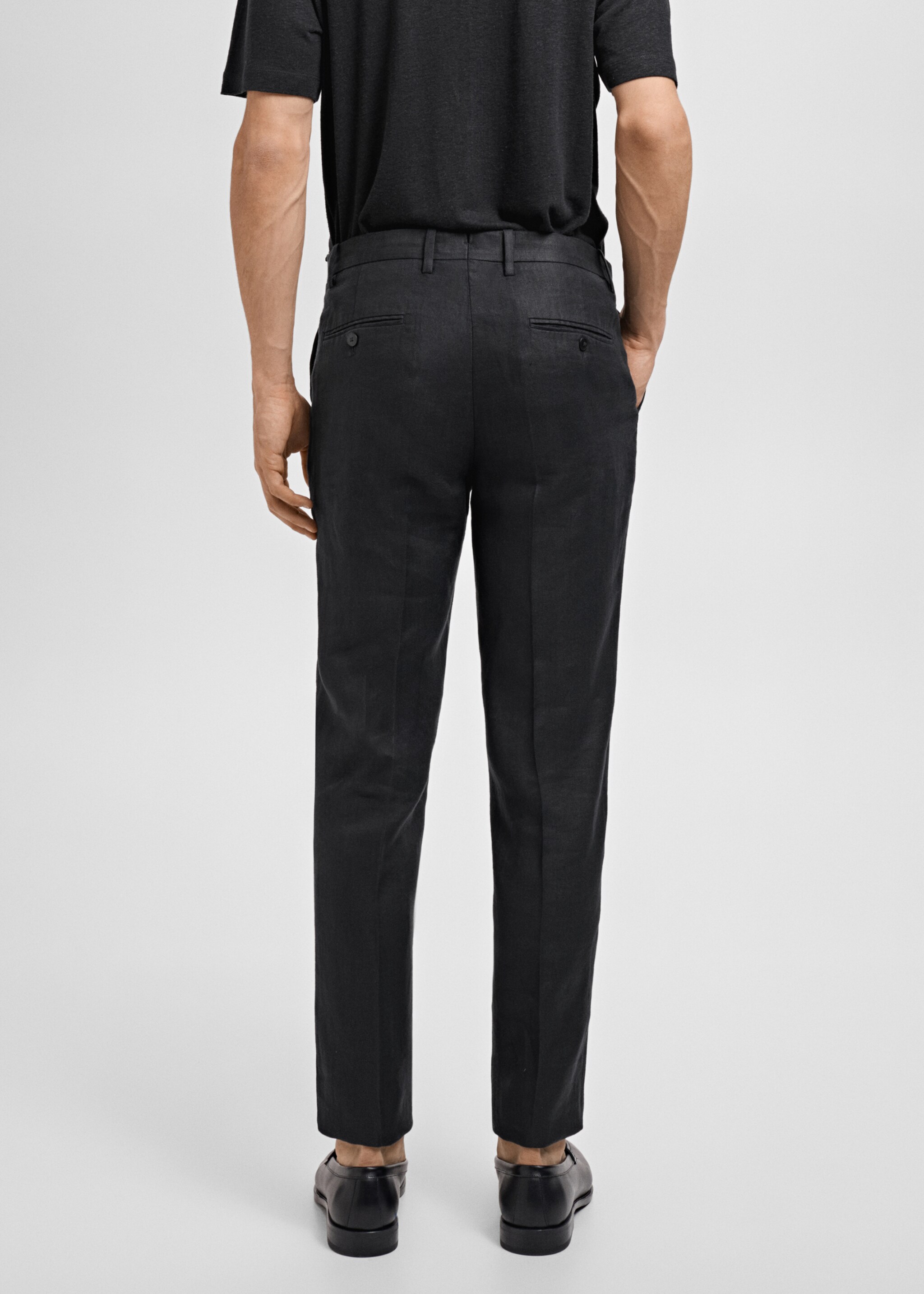 Amalfi 100% linen slim-fit suit trousers - Reverse of the article