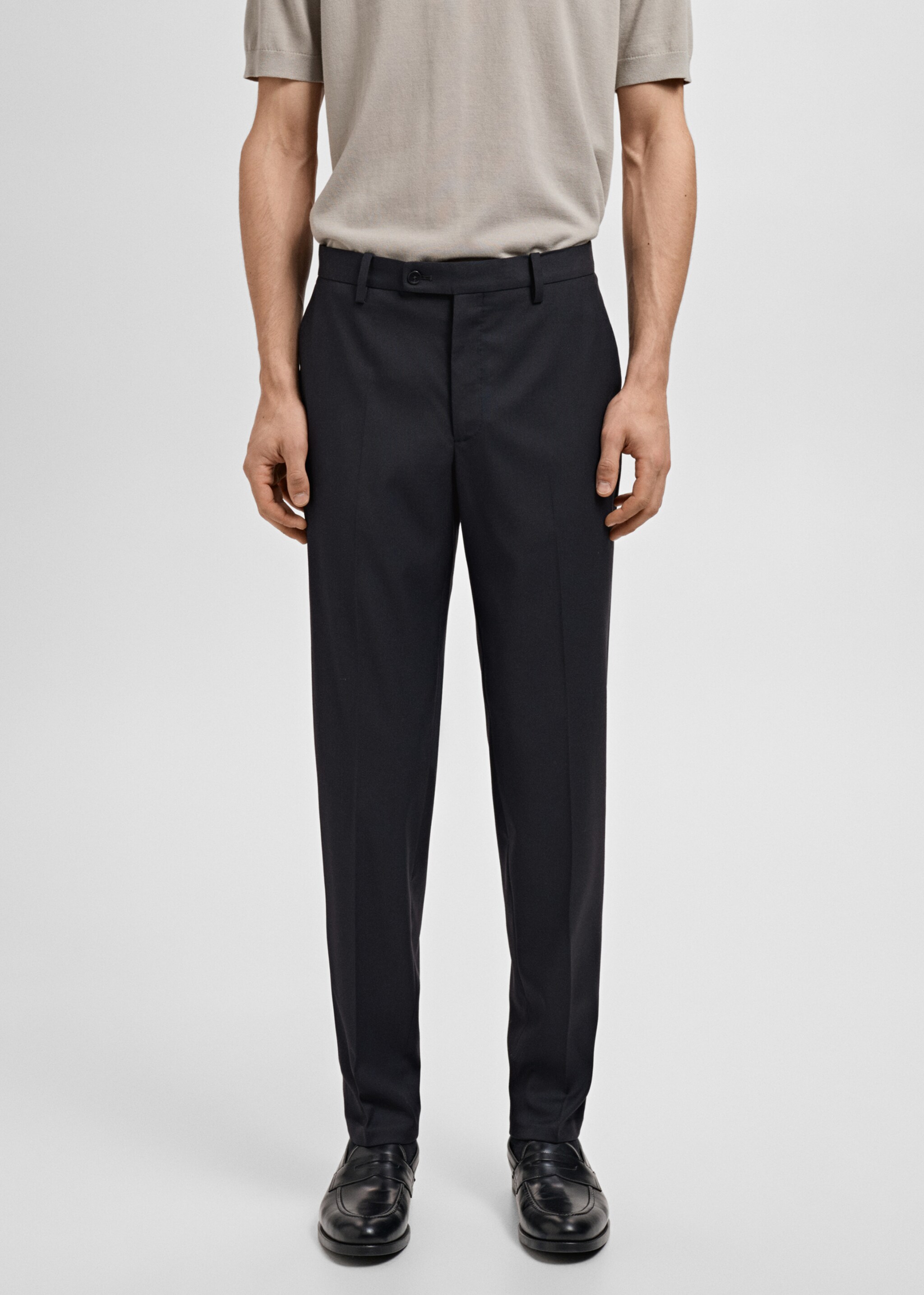 Monaco slim-fit suit trousers - Medium plane
