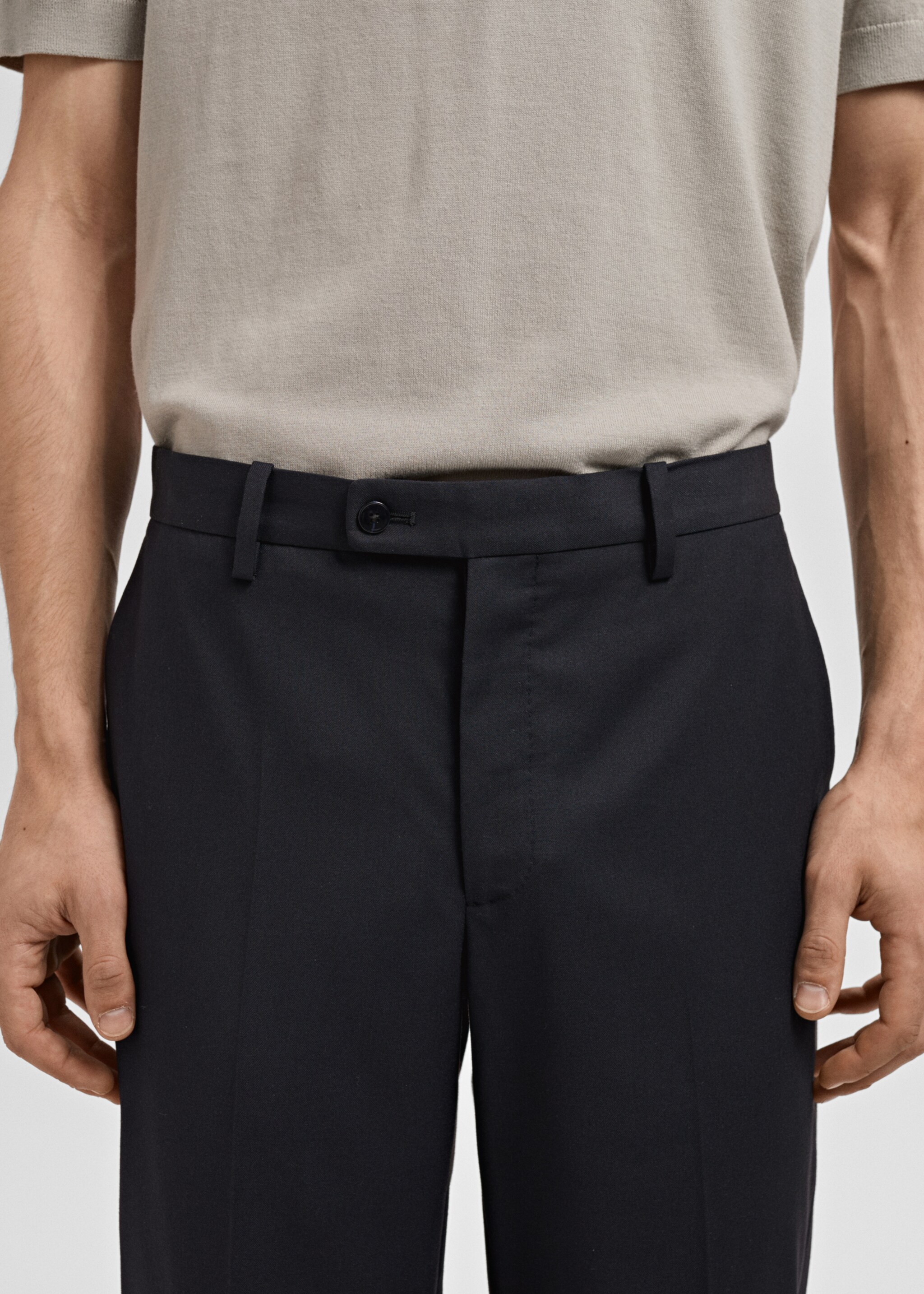 Monaco slim-fit suit trousers - Details of the article 1