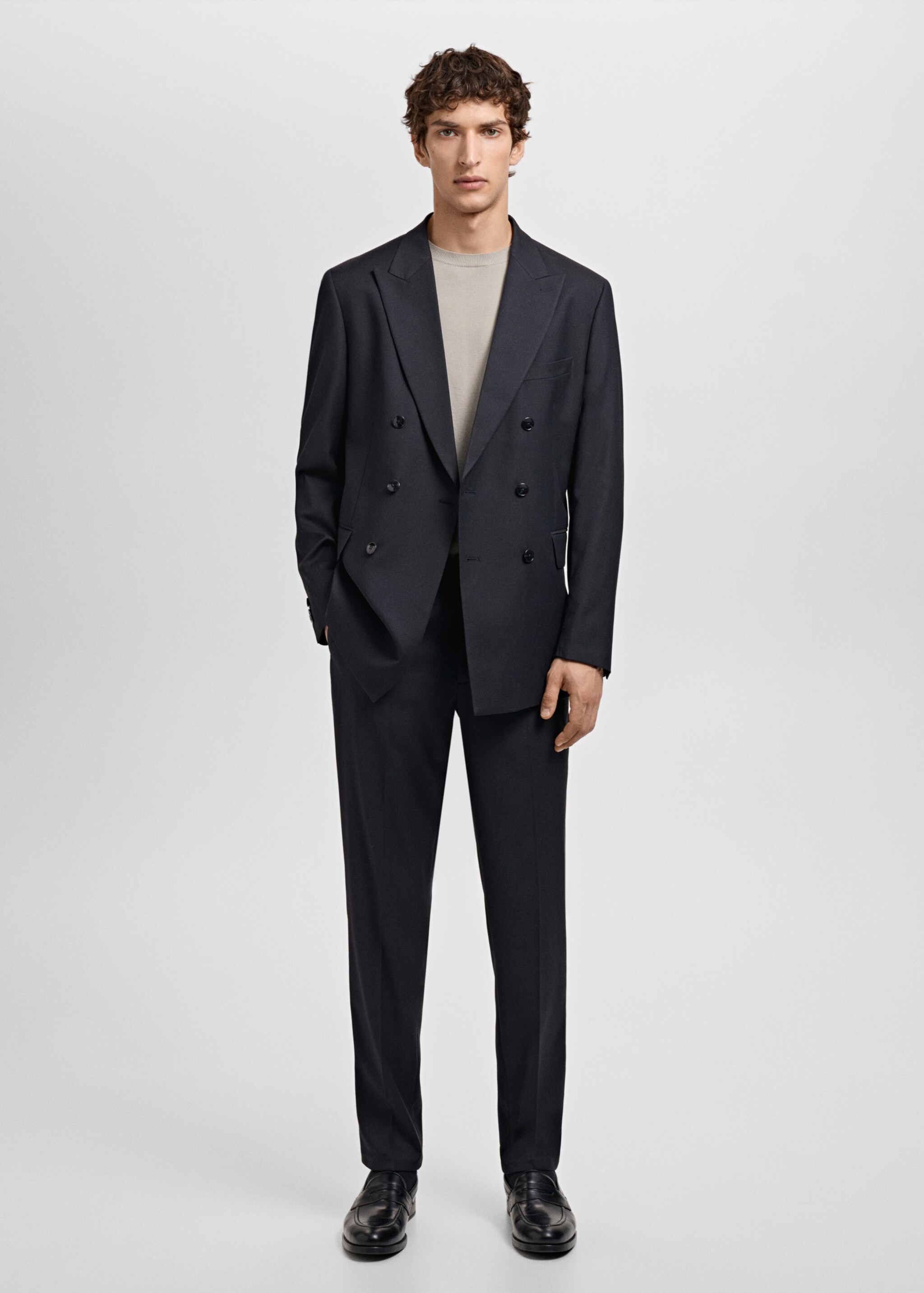 Monaco slim-fit suit trousers - General plane