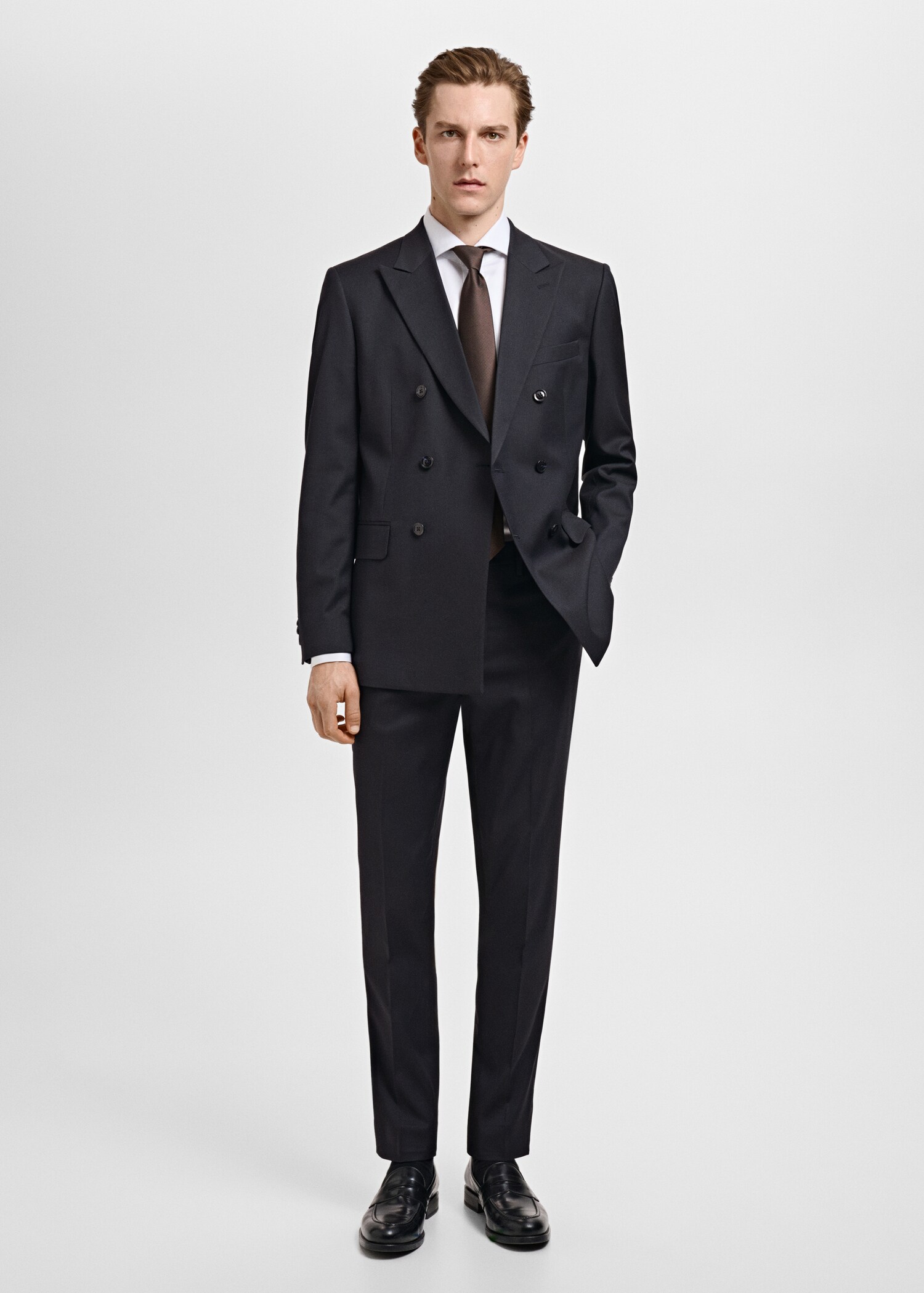 Monaco slim-fit suit trousers - General plane