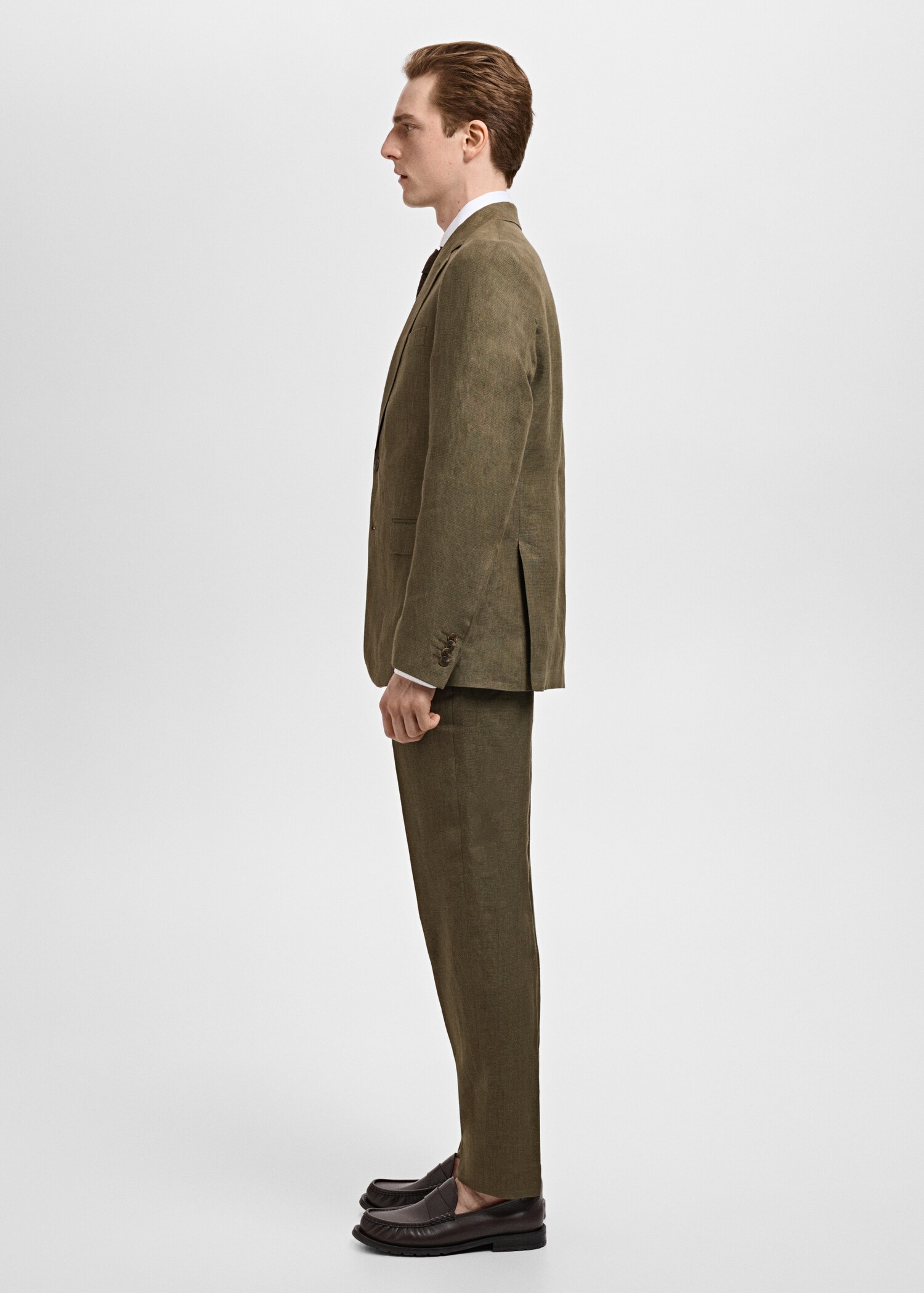 Amalfi 100% linen slim-fit suit trousers - Details of the article 4