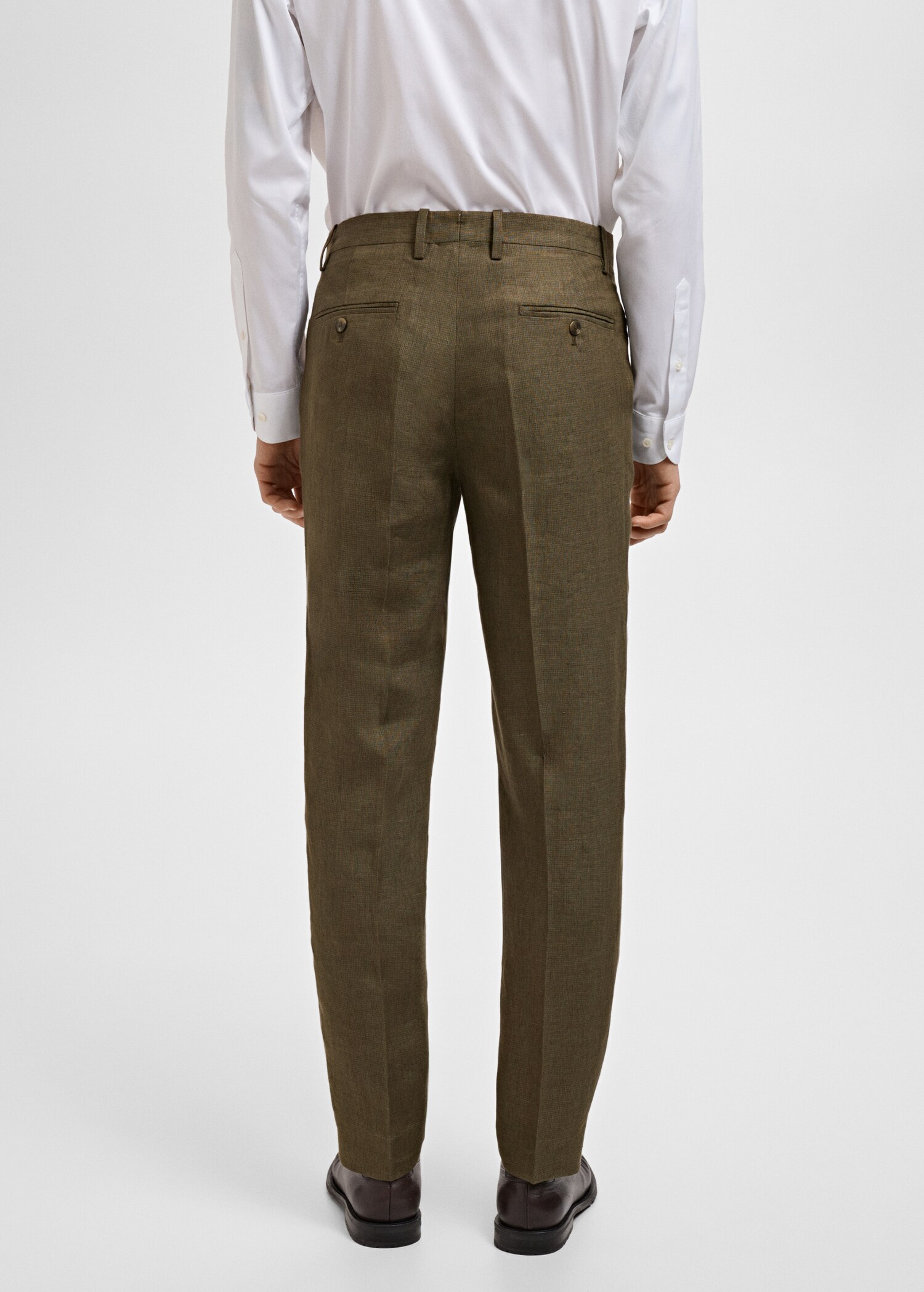 Amalfi 100% linen slim-fit suit trousers - Reverse of the article