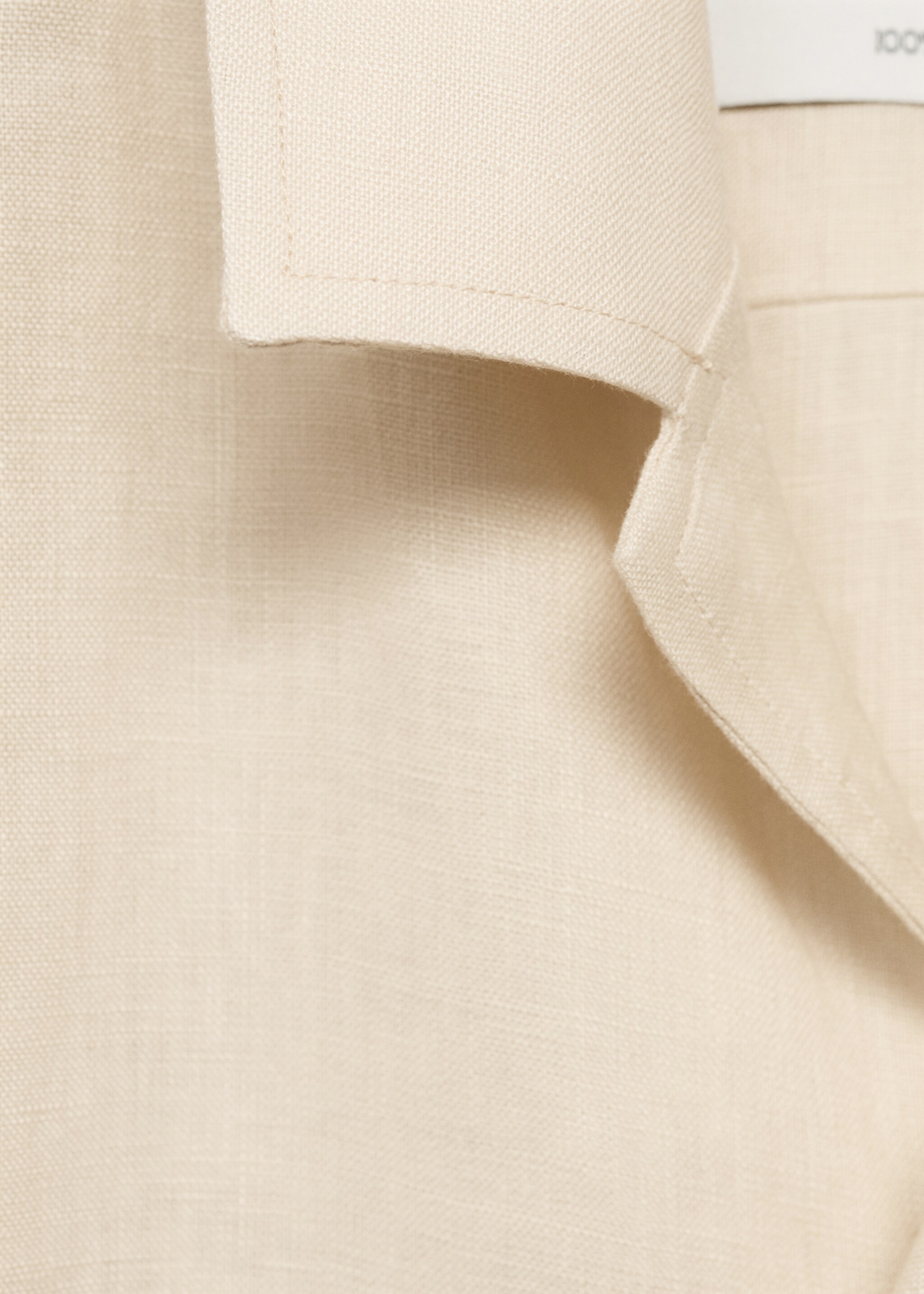 Hemd aus 100 % Leinen mit Bowlingkragen - Detail des Artikels 8