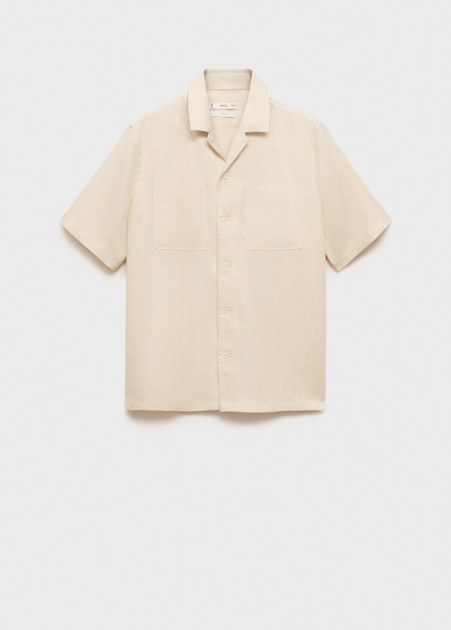 100% linen bowling-collar shirt - Article without model