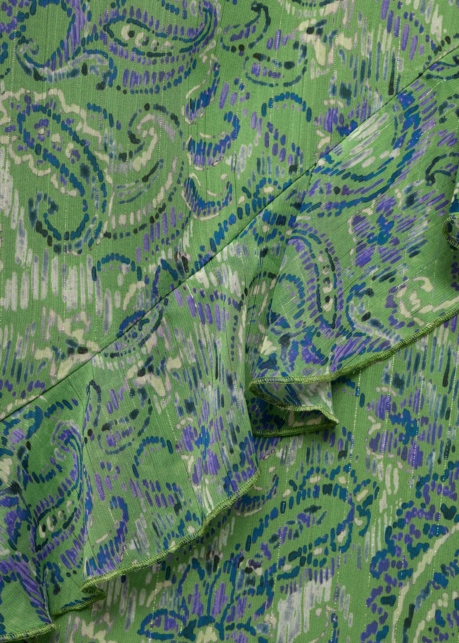 Ruffled printed dress - Details of the article 0