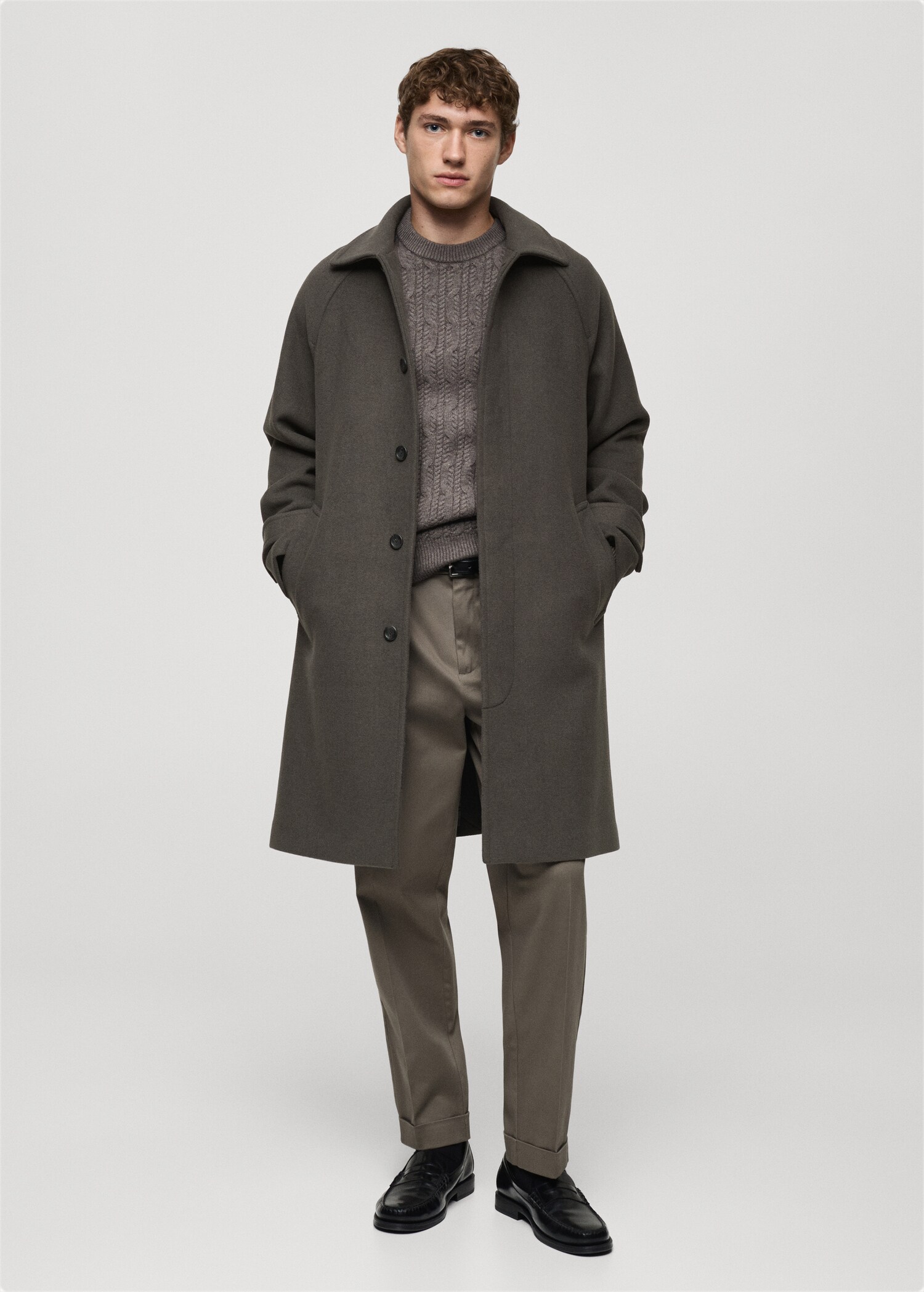 Manteau long laine recyclée - Plan général