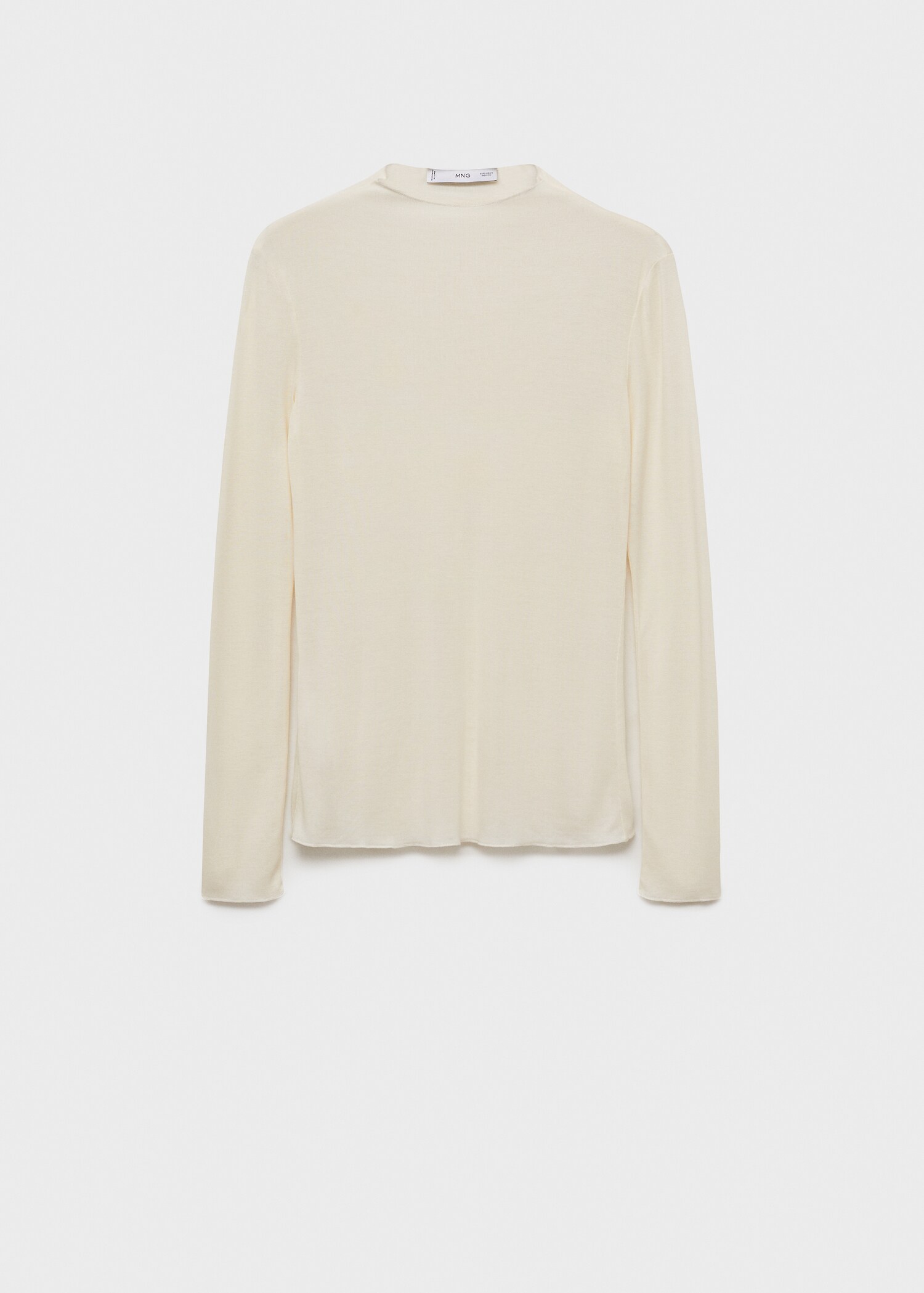 Long-sleeved t-shirt with perkins neck - Article without model