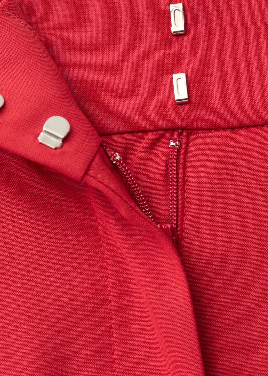 Wide leg wool-blend suit pants