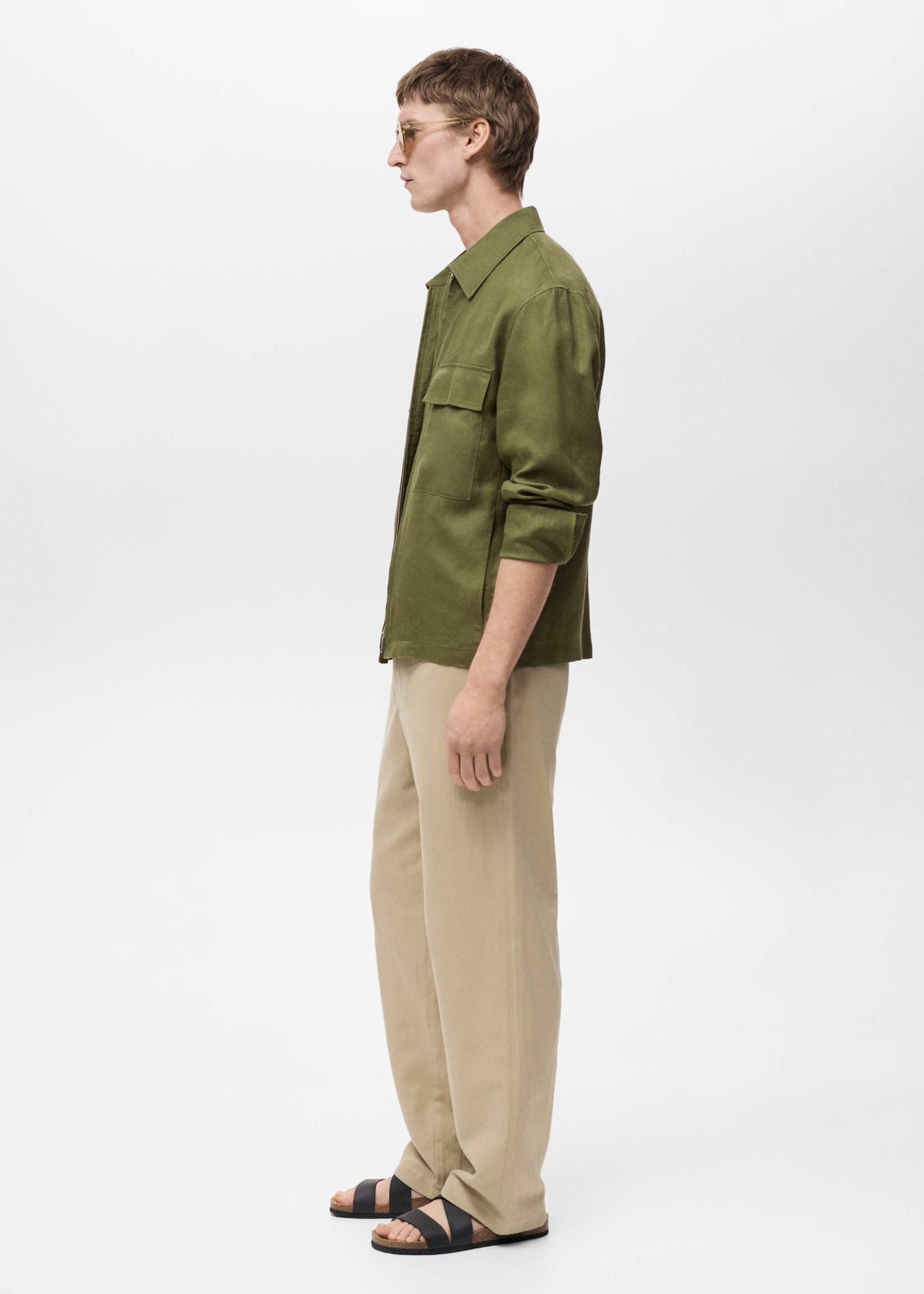 100% linen jacket with pockets - Details of the article 2