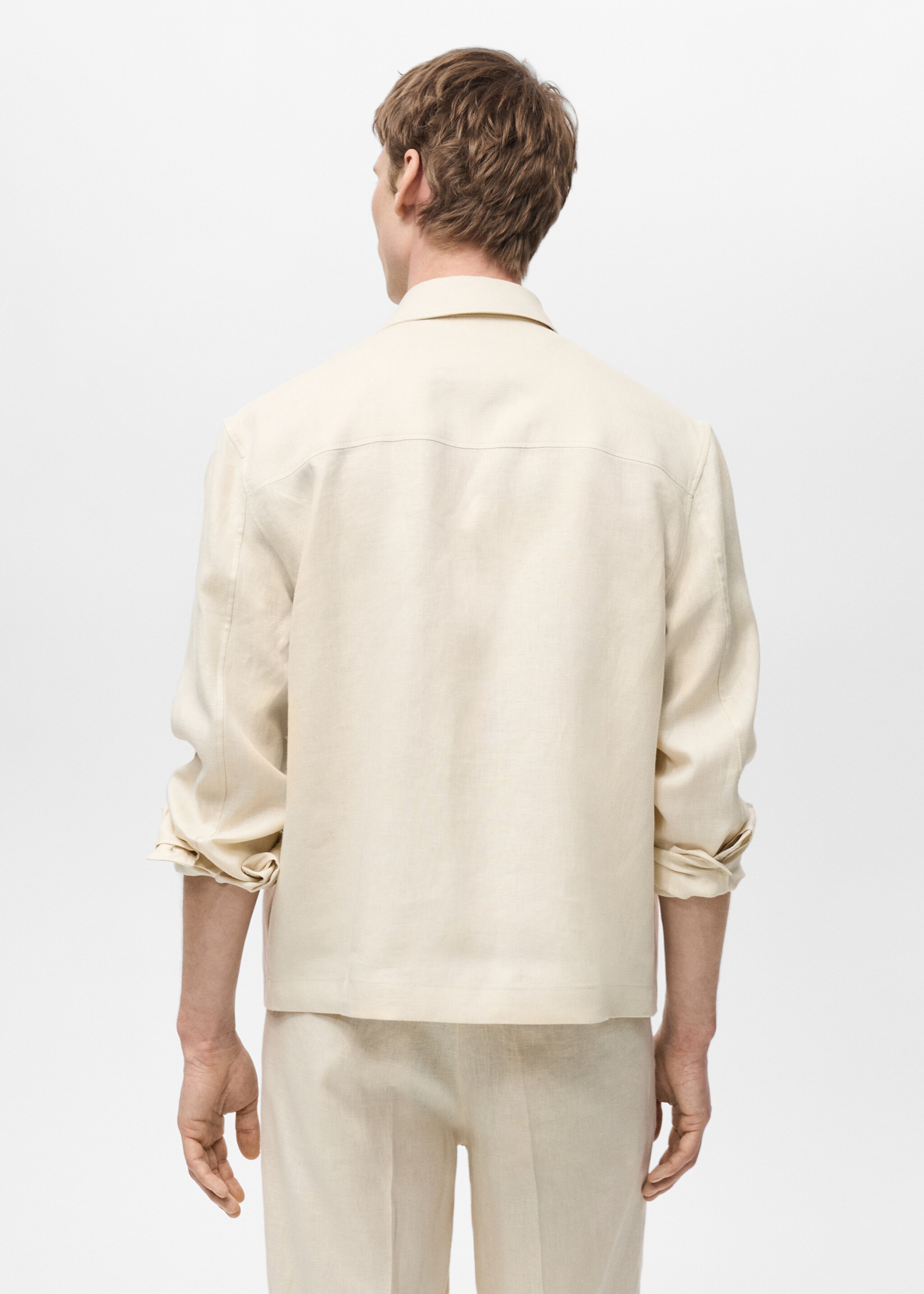 Chaqueta 100% lino cremallera - Reverso del artículo