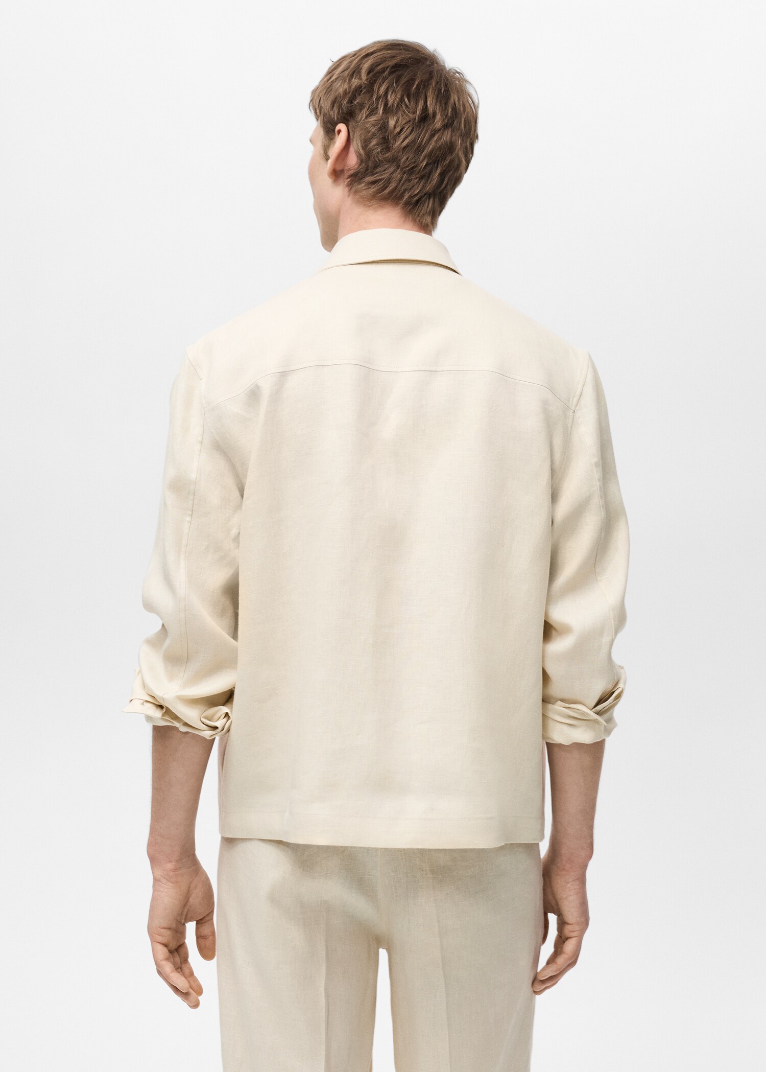 100% linen jacket with zip - Reverse of the article