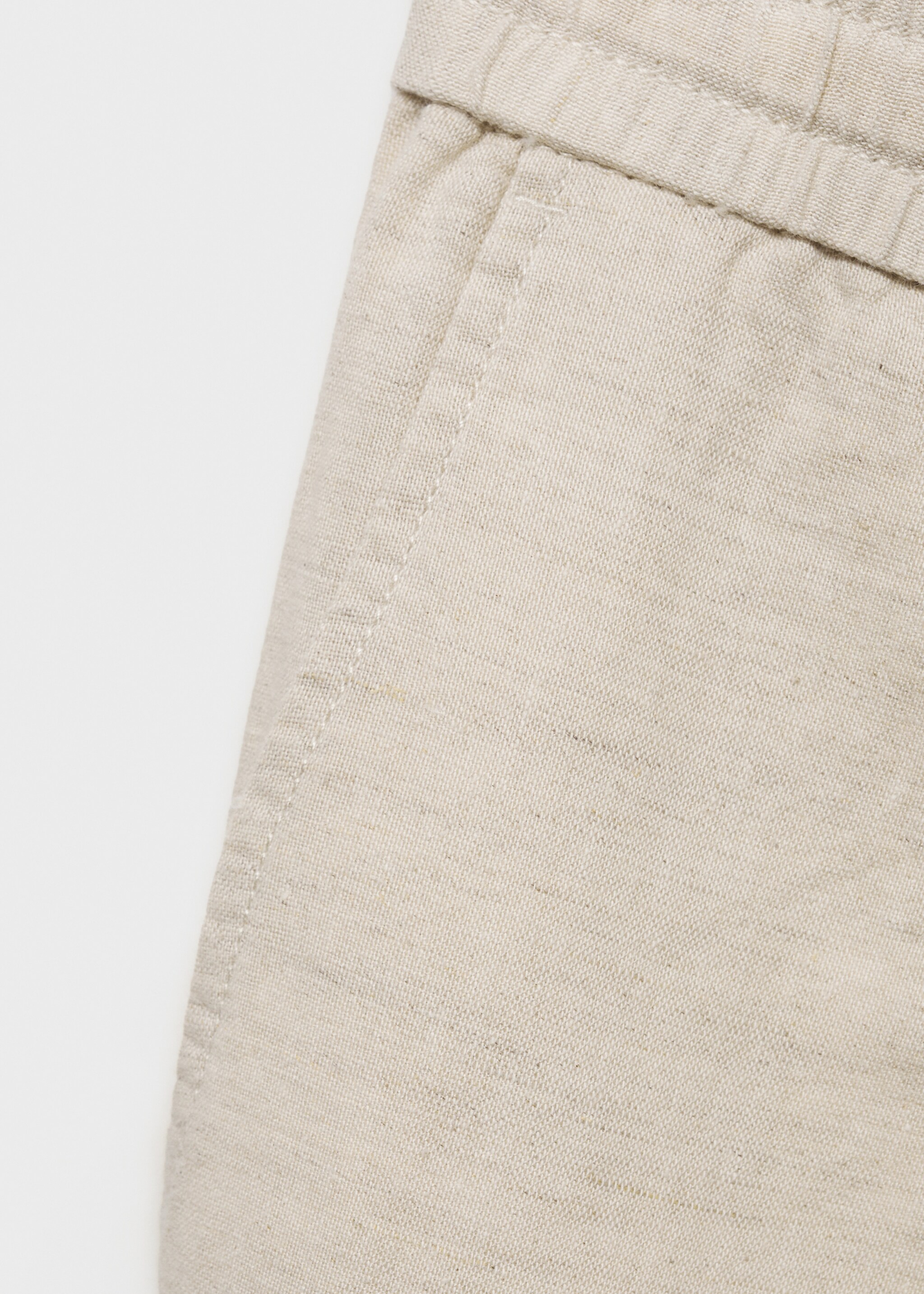 Pantalón slim fit lino cordón - Detalle del artículo 0