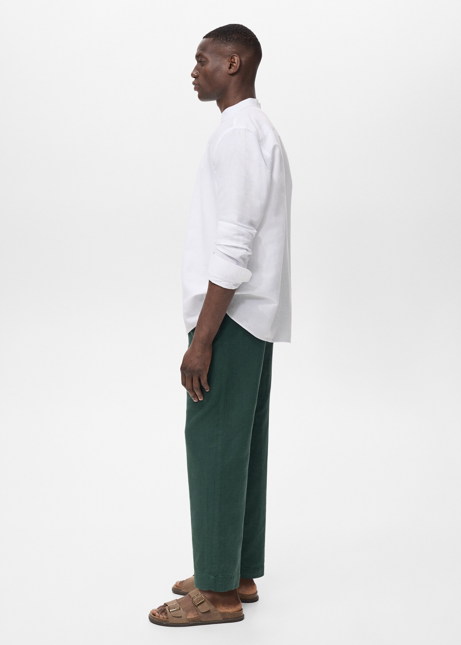 Slim-fit trousers with drawstring - Details of the article 3