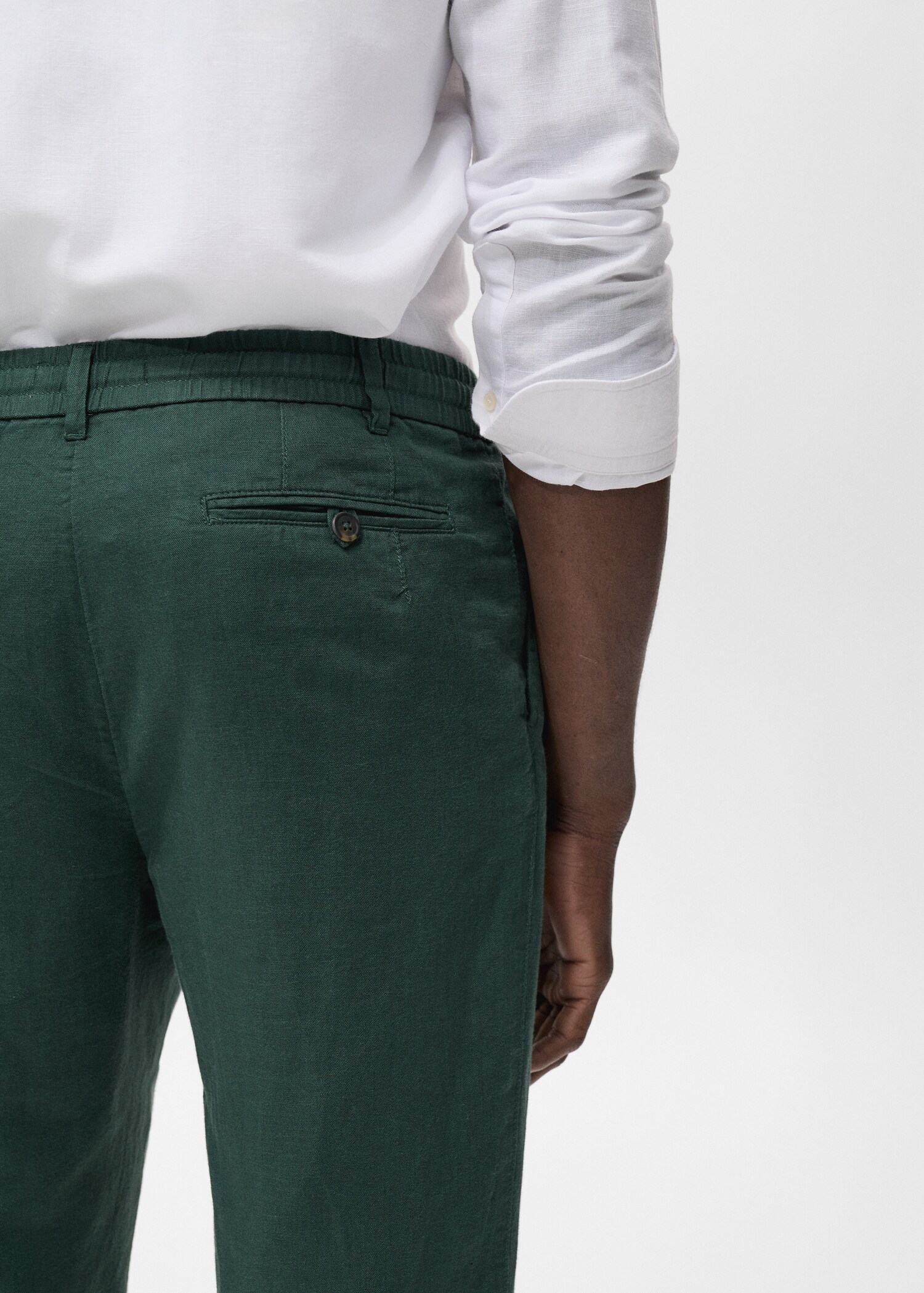Slim-fit trousers with drawstring - Details of the article 4