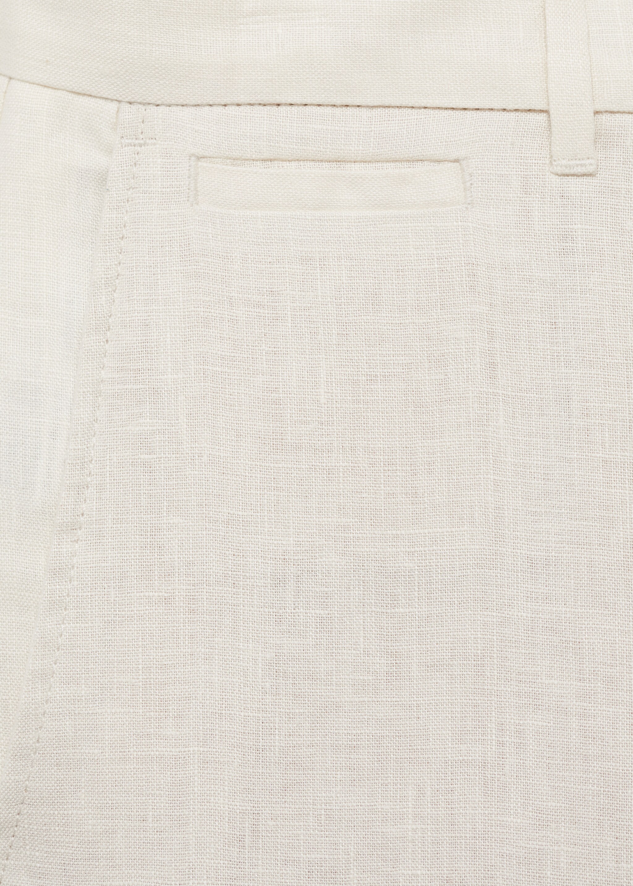 Slim-fit 100% linen trousers - Details of the article 0