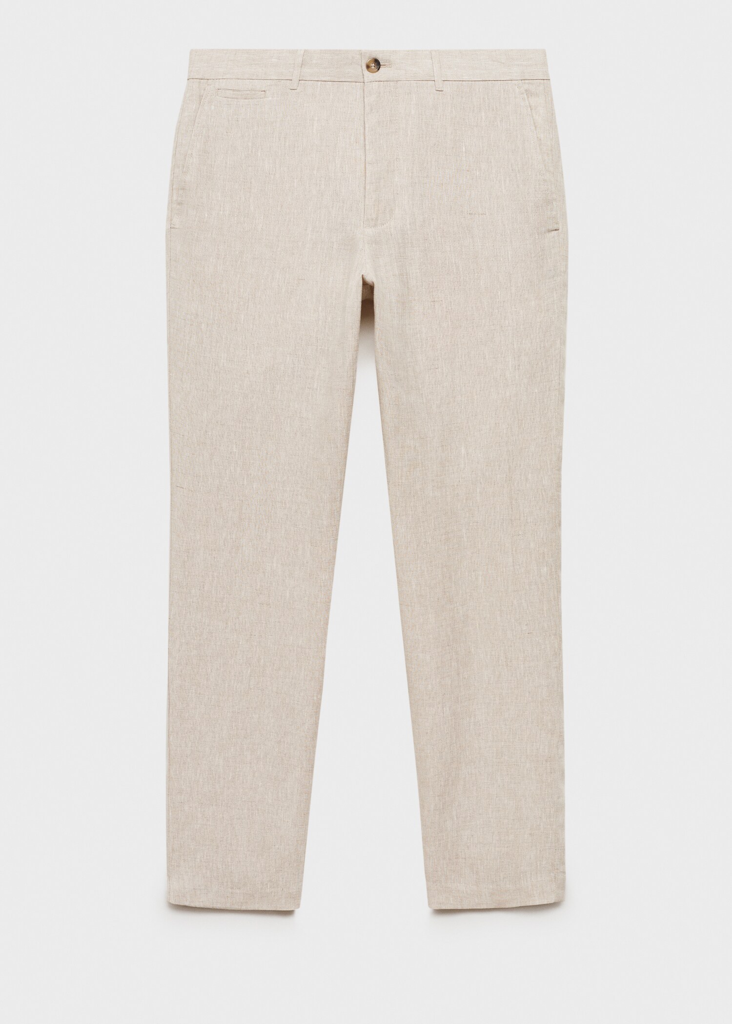 Slim-fit 100% linen trousers - Article without model