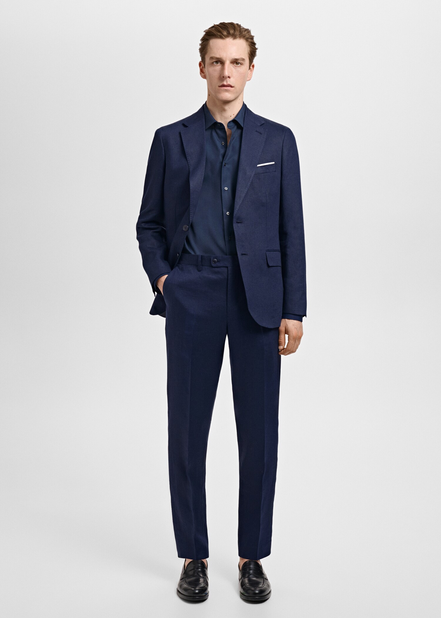 Pantalon costume Amalfi 100 % lin slim-fit - Plan général