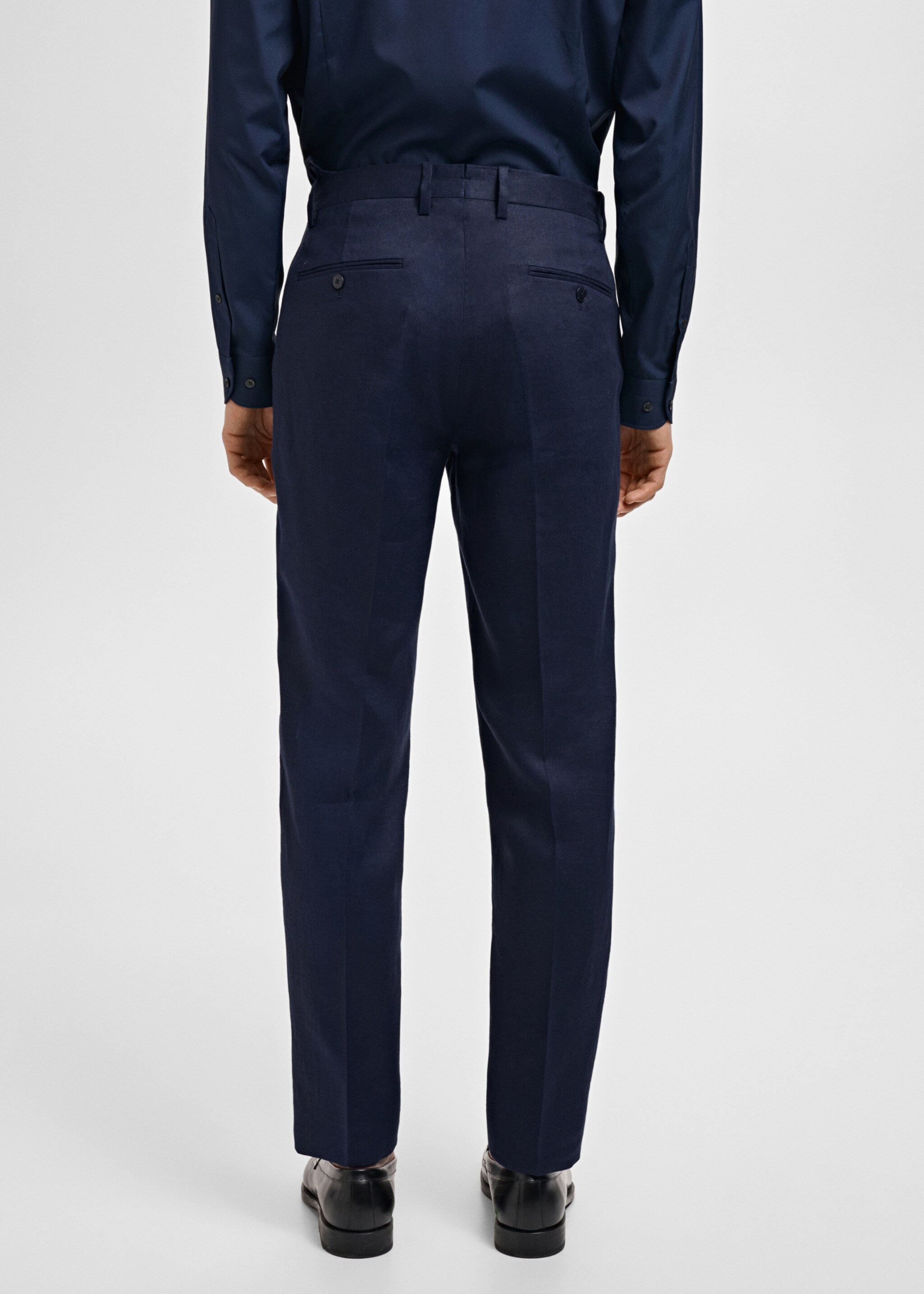 Amalfi 100% linen slim-fit suit trousers - Reverse of the article