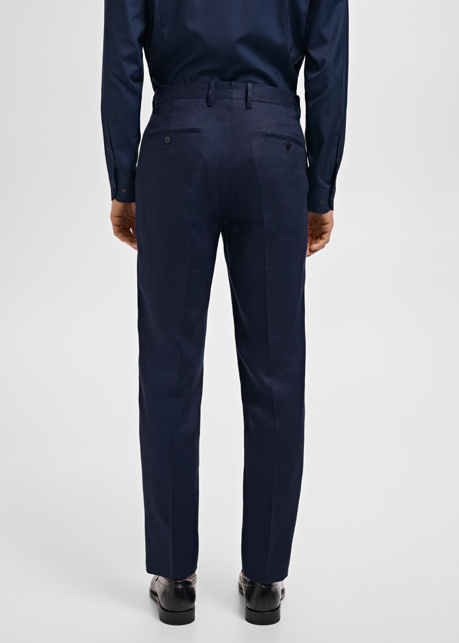 Amalfi 100% linen slim-fit suit trousers - Reverse of the article