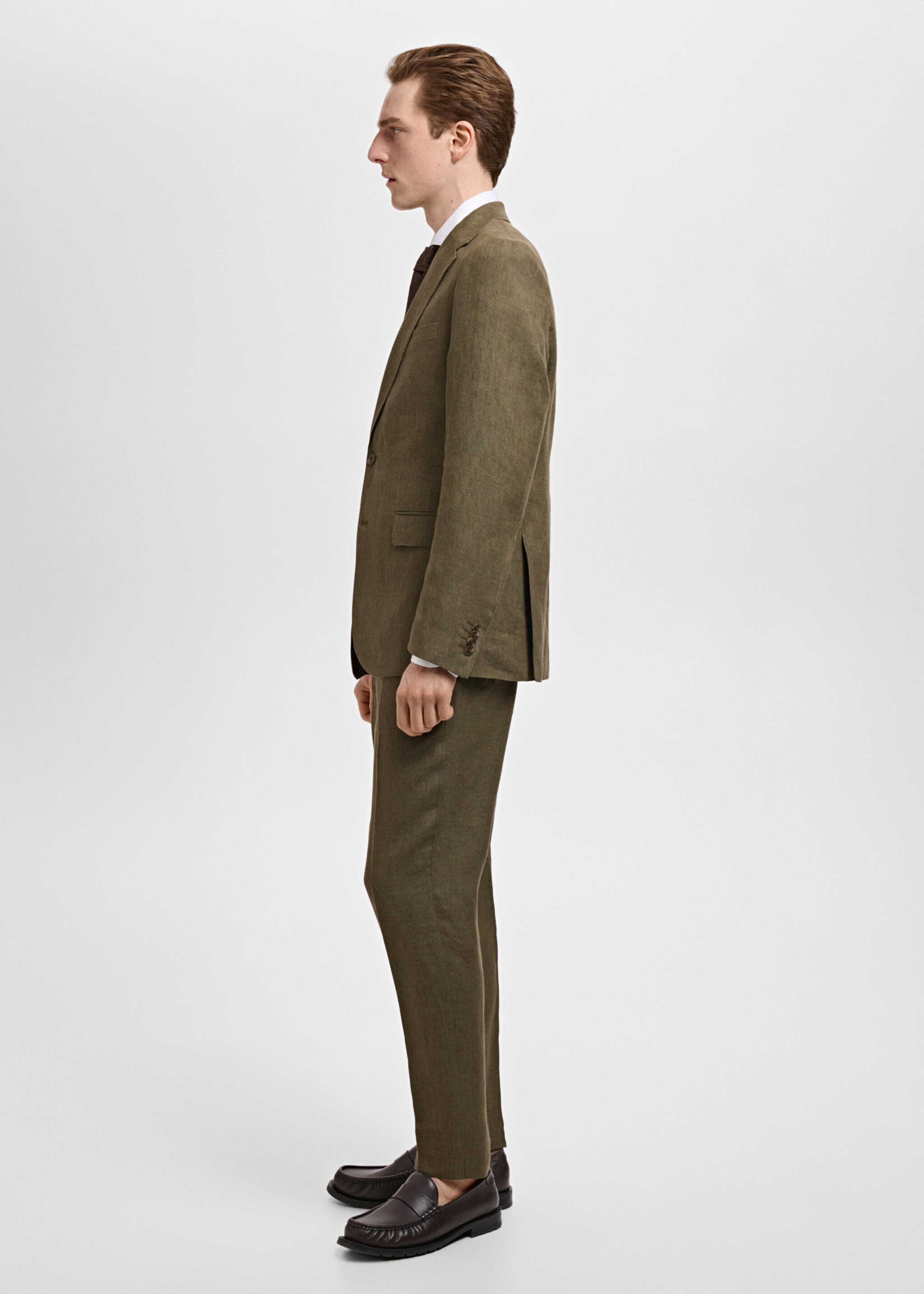 Amalfi 100% linen slim-fit suit jacket - Details of the article 4