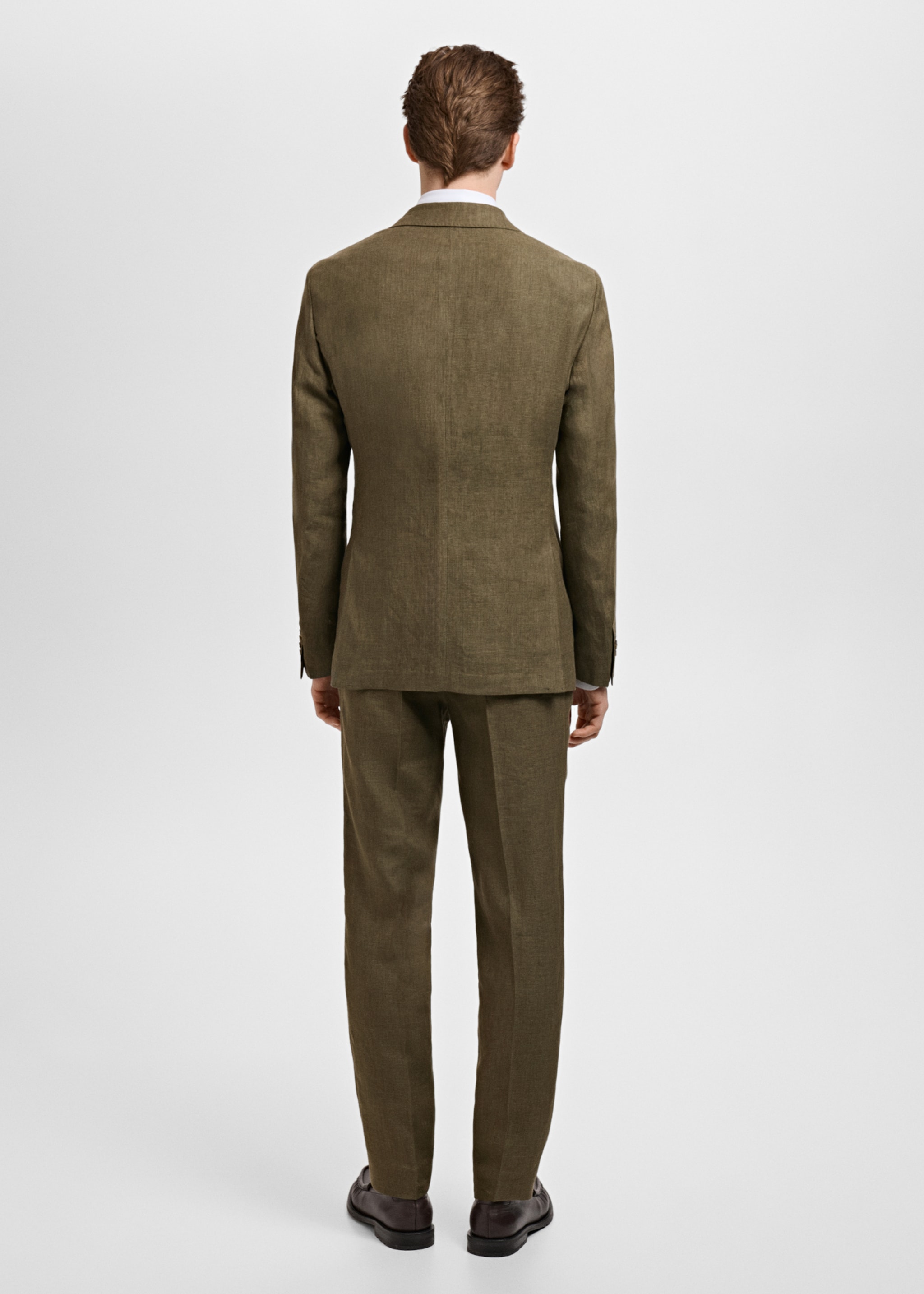 Amalfi 100% linen slim-fit suit jacket - Reverse of the article