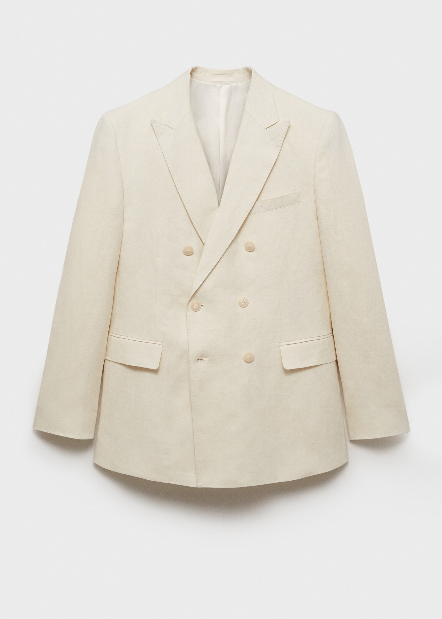 Amalfi 100% linen slim-fit double-breasted suit jacket - Article without model