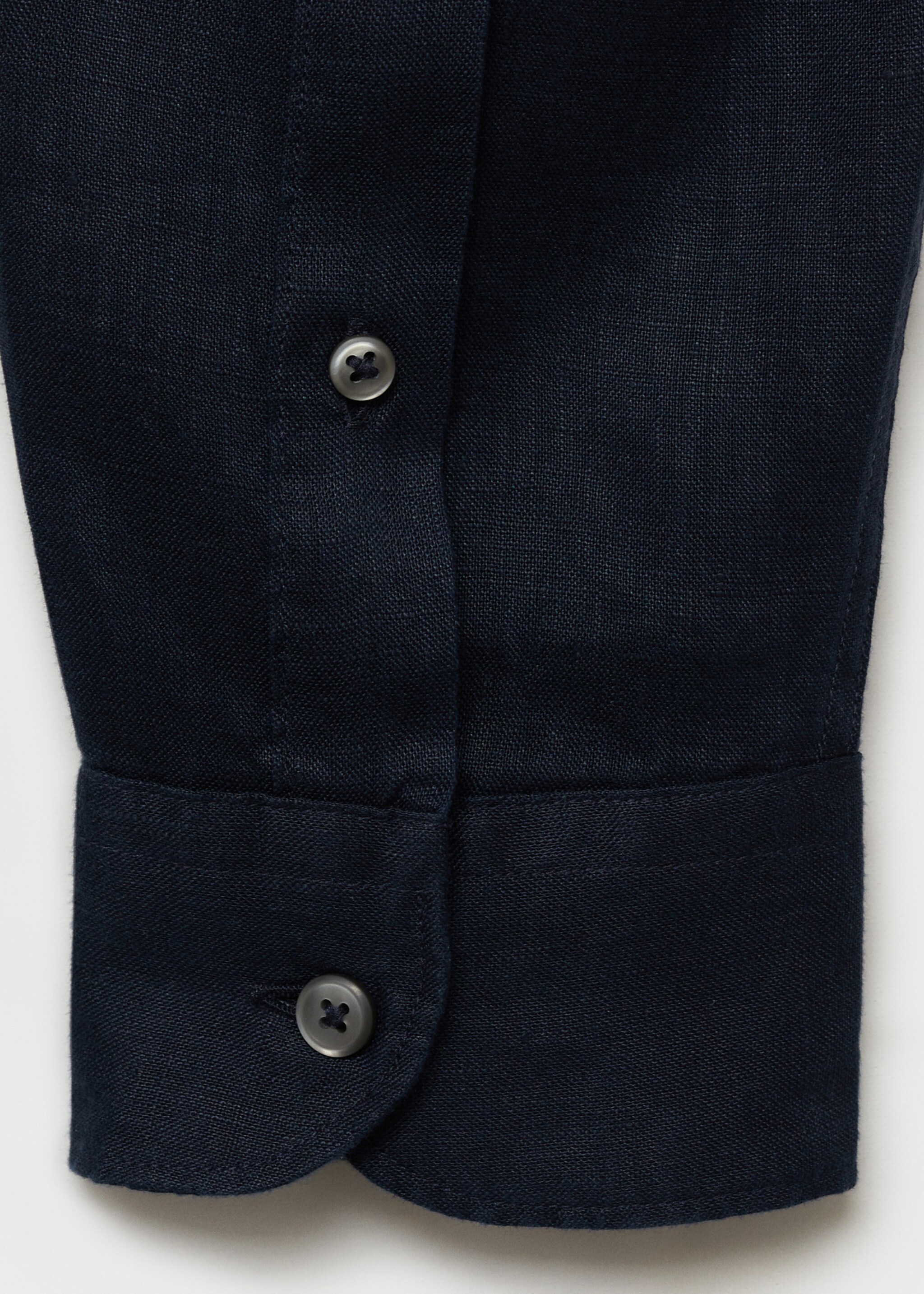 100% linen slim-fit shirt - Details of the article 0
