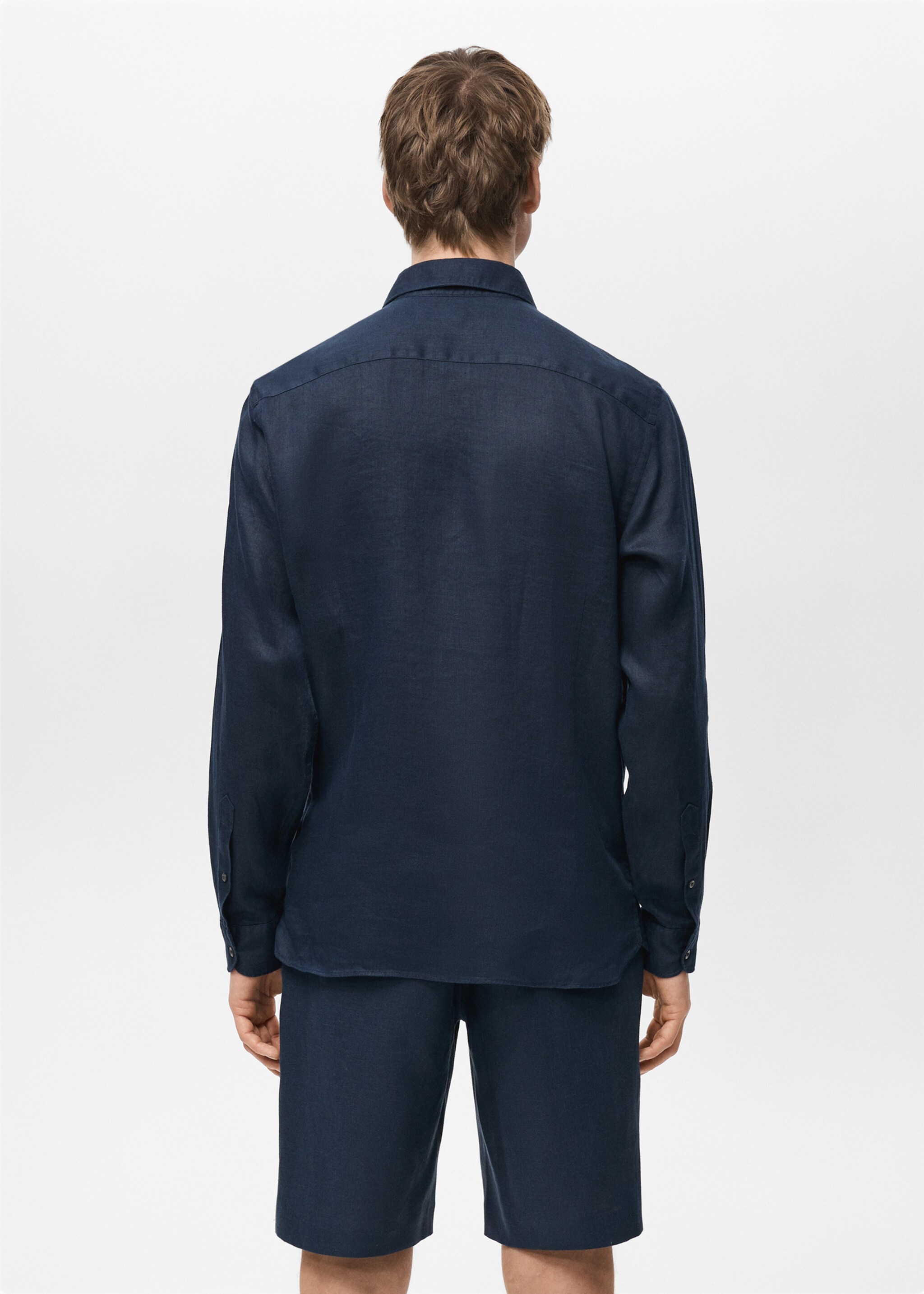 Camisa slim fit 100% lino - Reverso del artículo