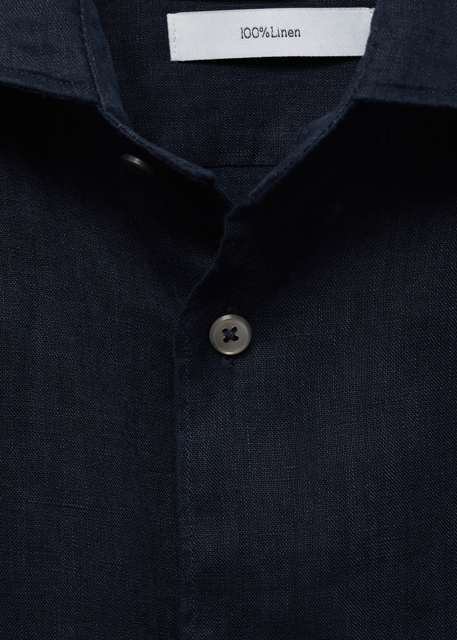 100% linen slim-fit shirt - Details of the article 8