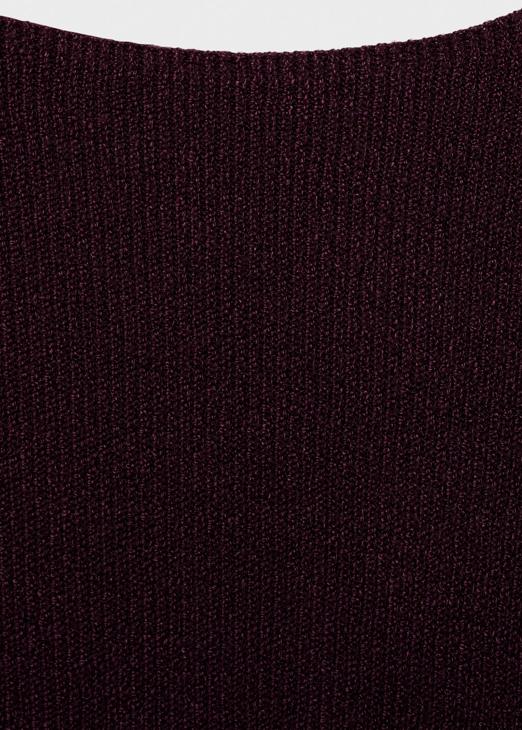 Fine ribbed knit top