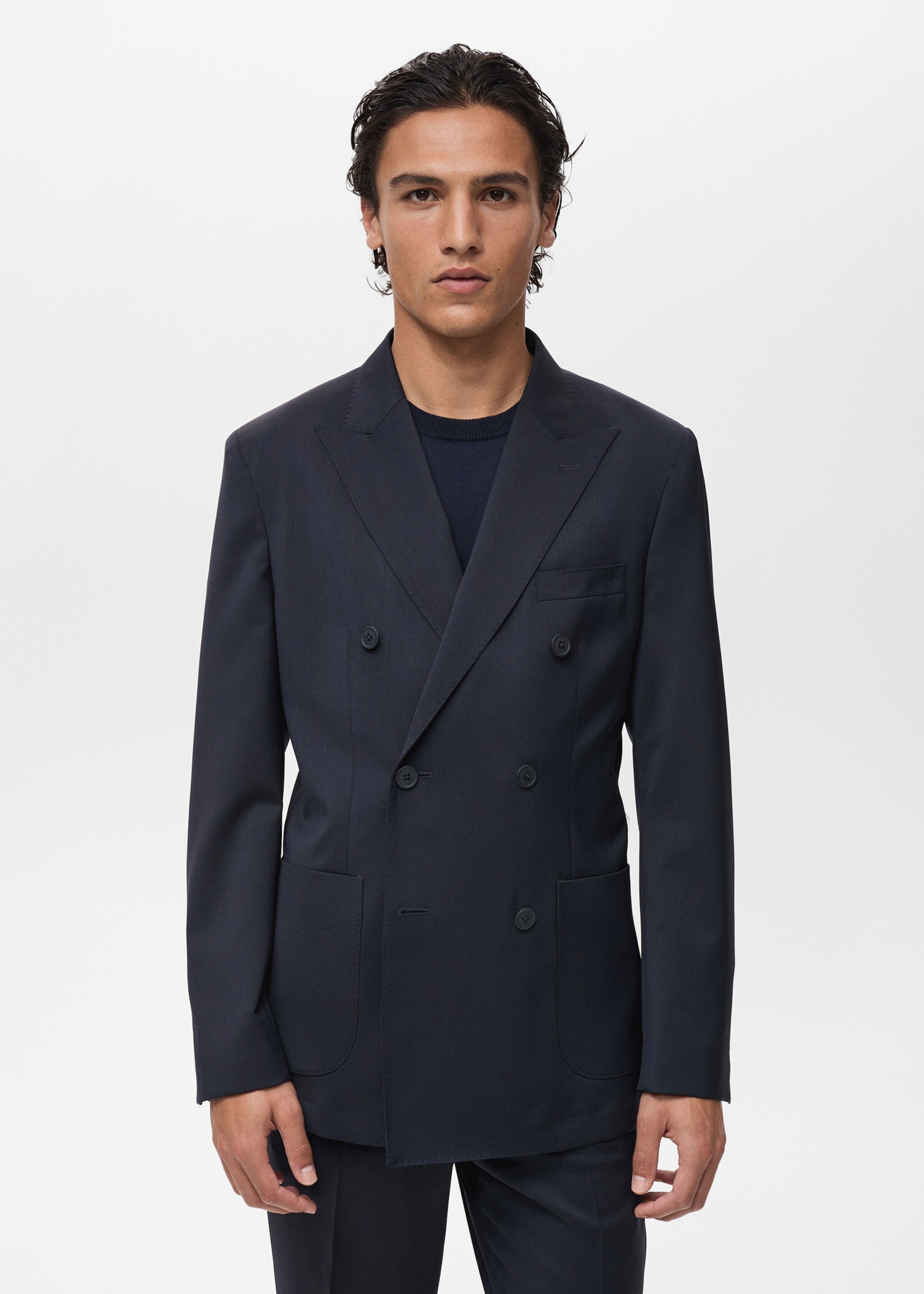Veste croisée laine - Plan moyen