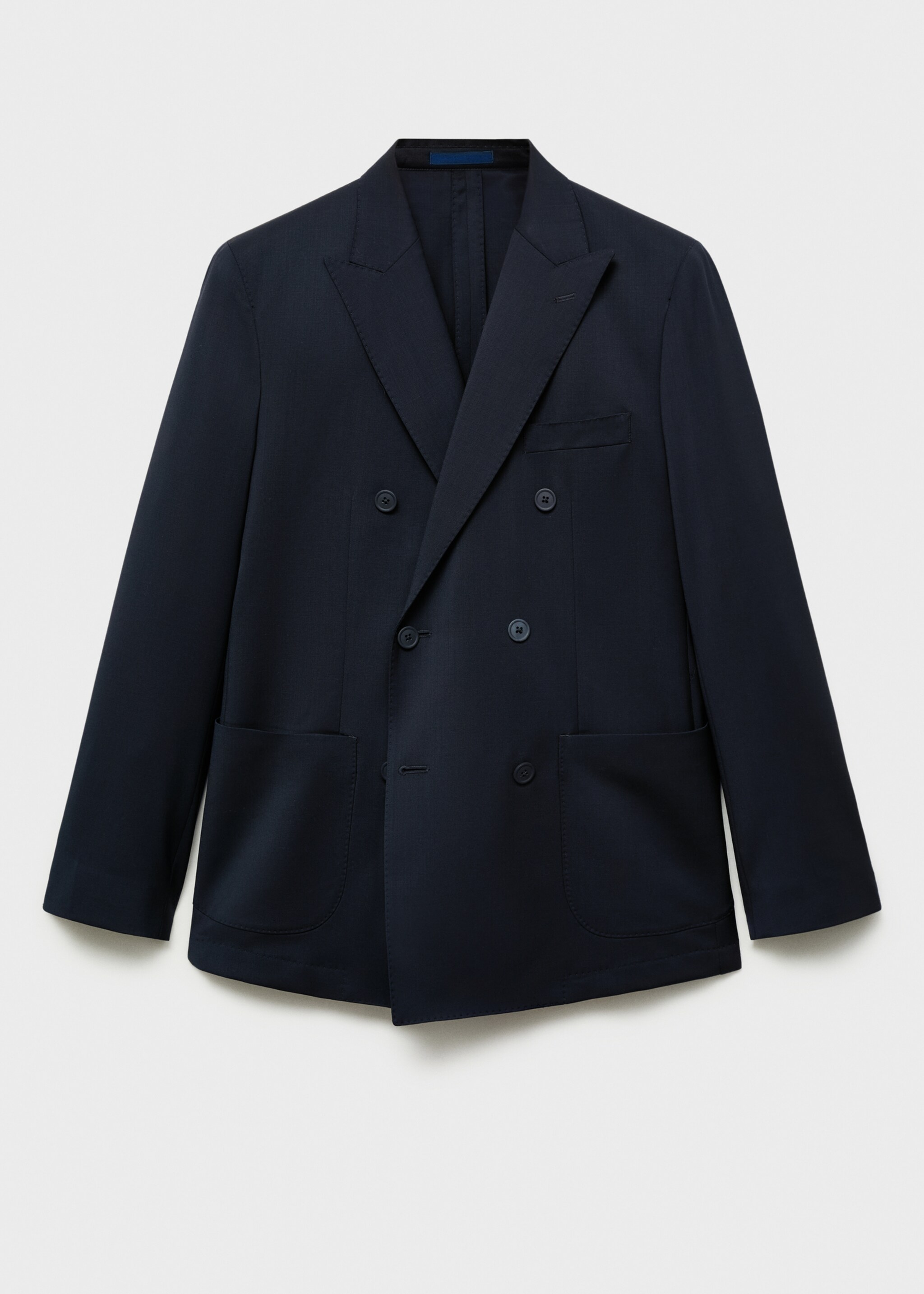 Veste costume croisée 100 % laine froide - Article sans modèle