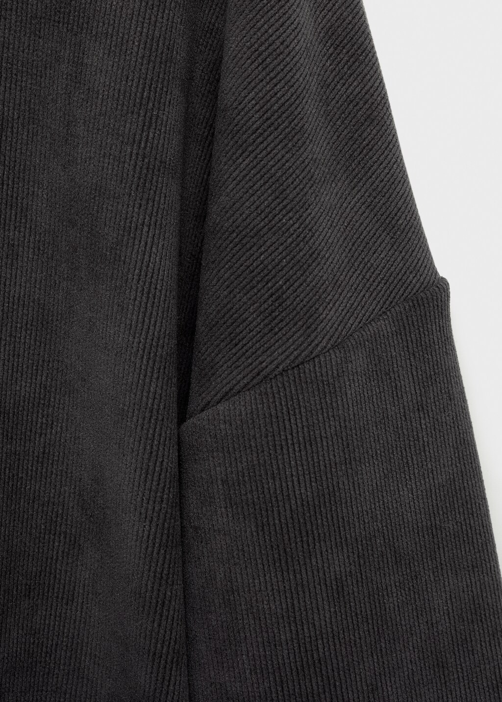 Corduroy sweatshirt with perkins neck