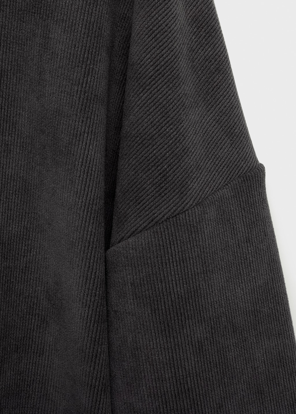 Corduroy sweatshirt with perkins neck