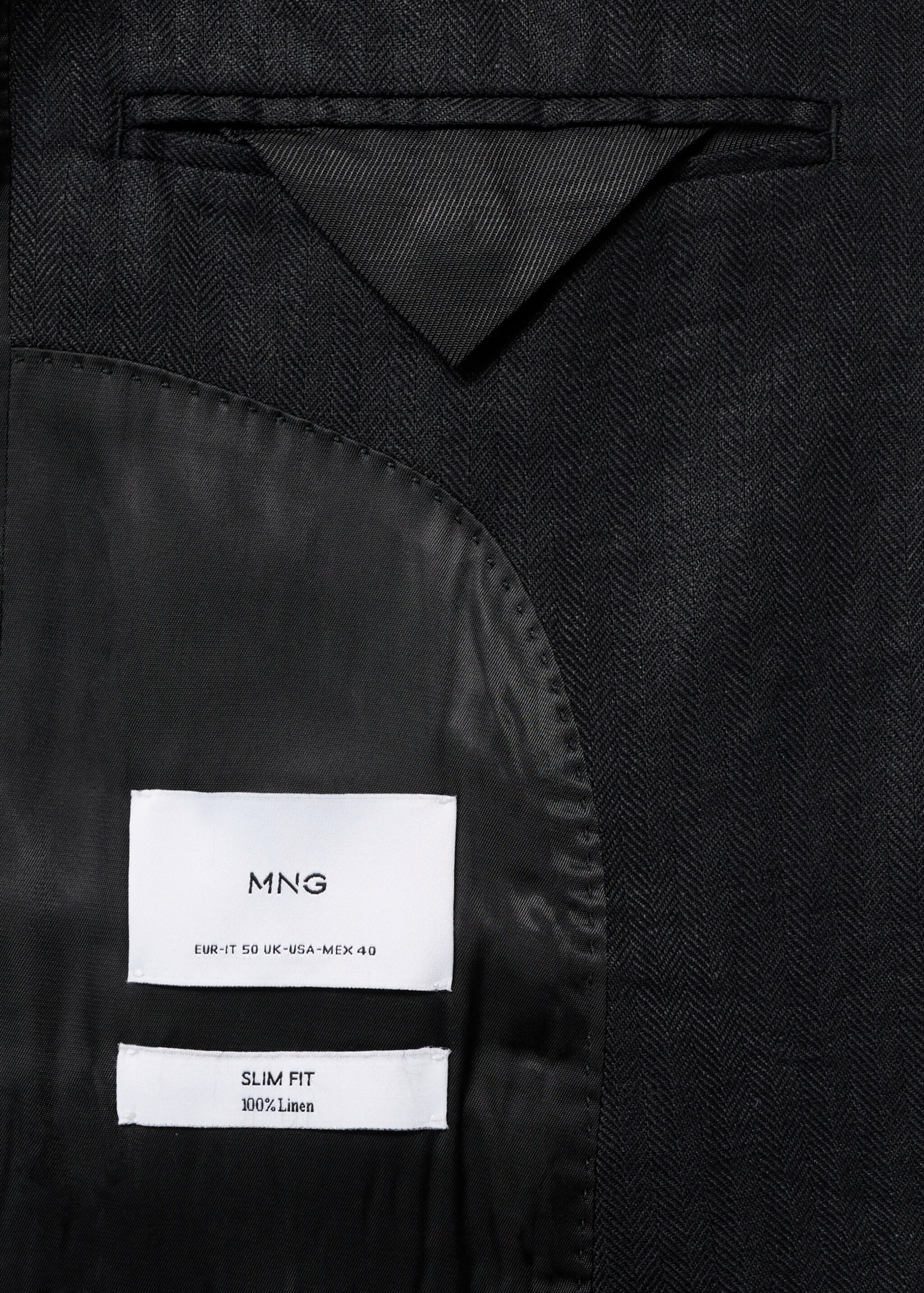 Amalfi 100% linen slim-fit suit jacket - Details of the article 0