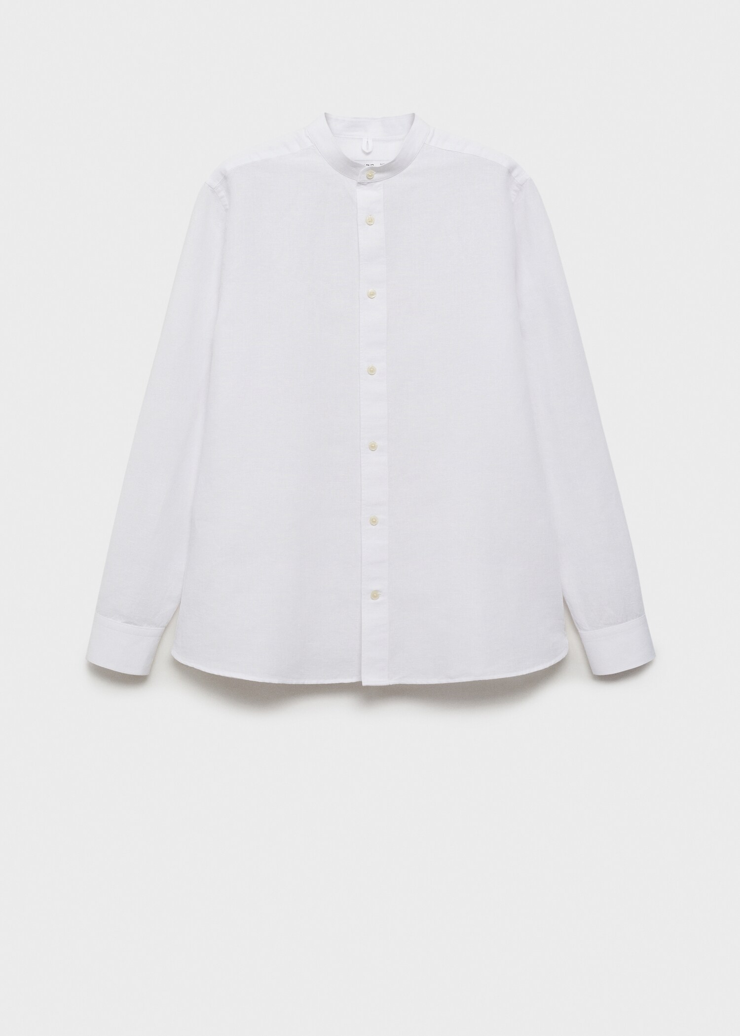 Mao collar linen shirt - Article without model