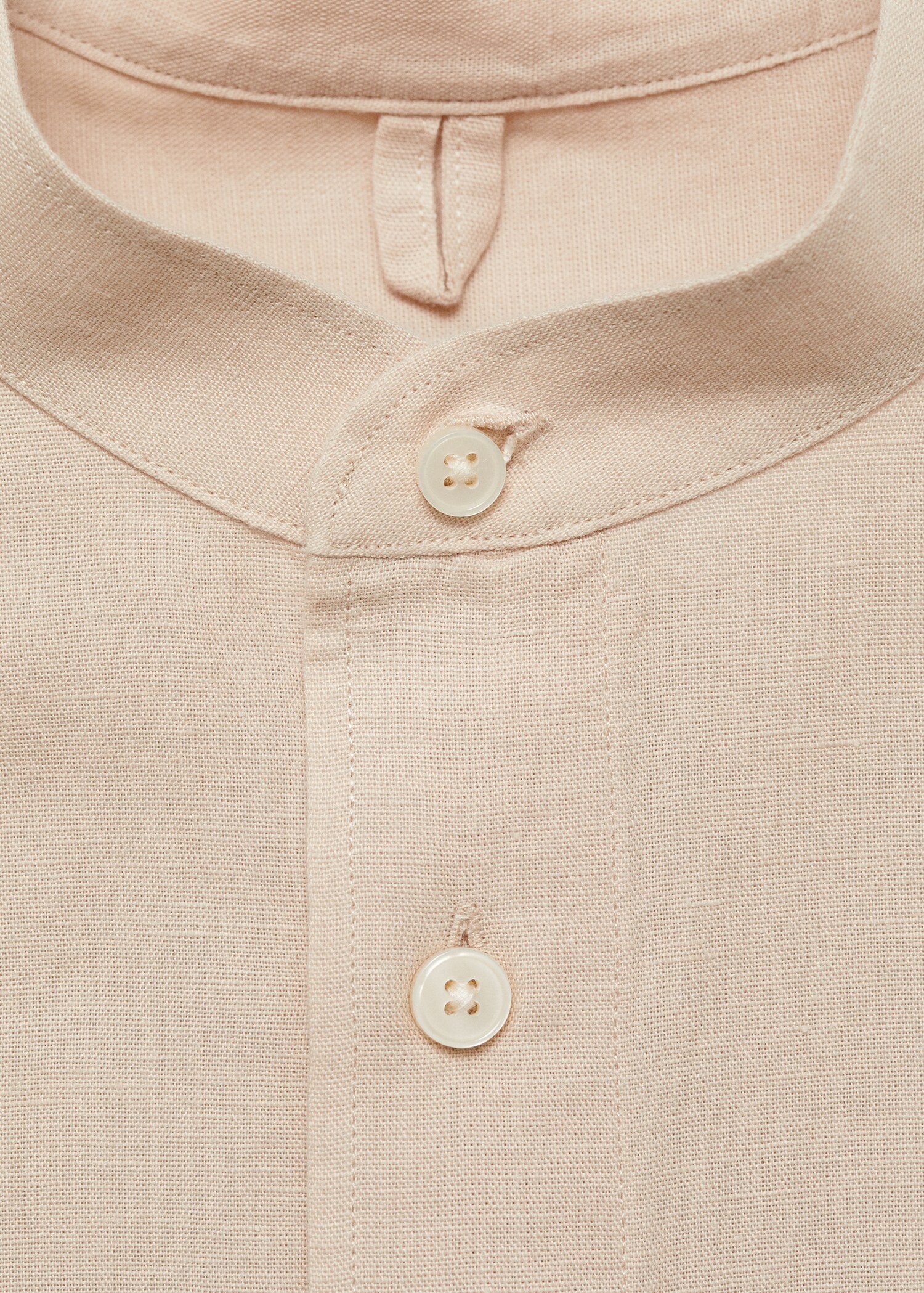 Mao collar linen shirt - Details of the article 8