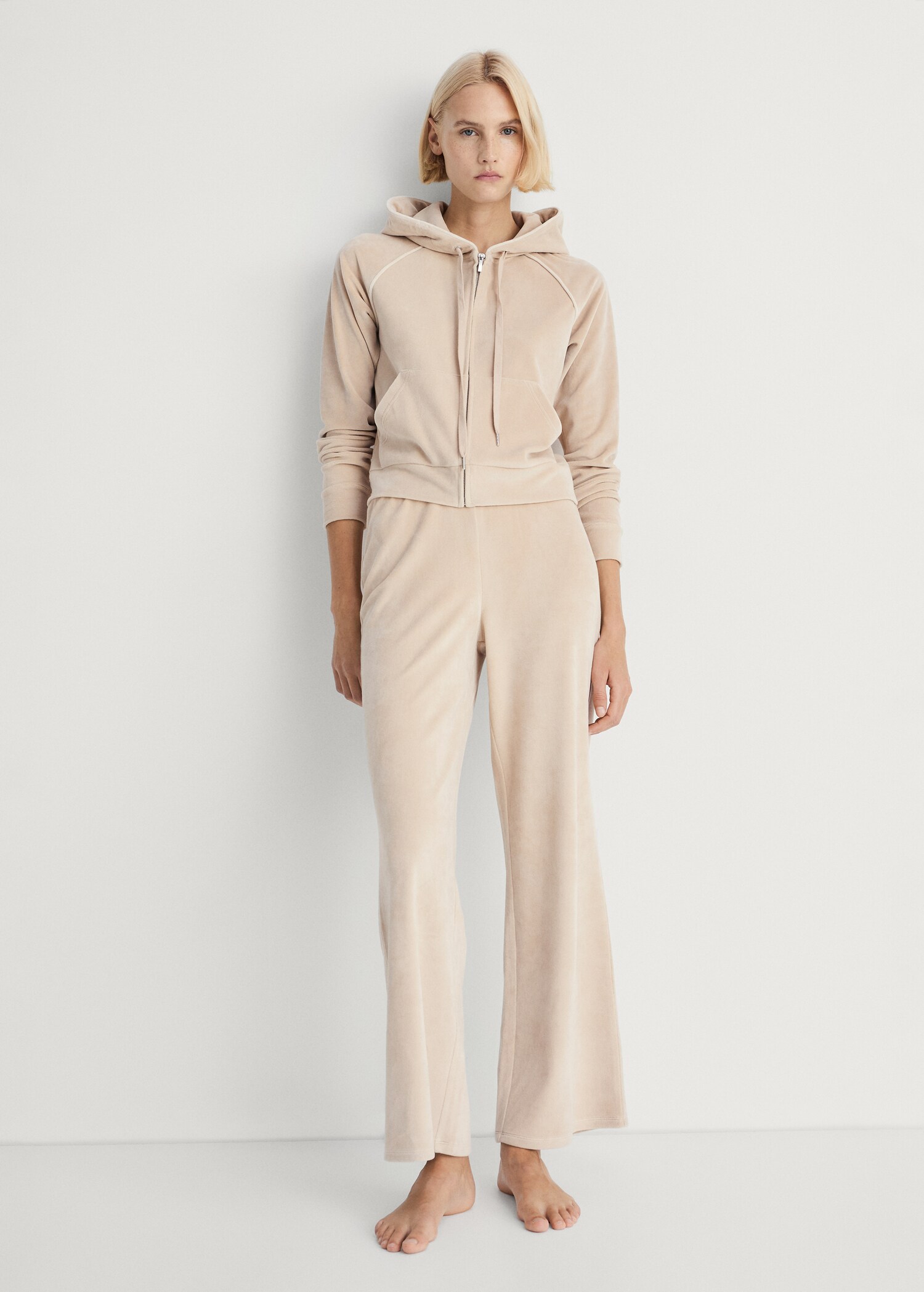 Soft-touch velour pants - General plane