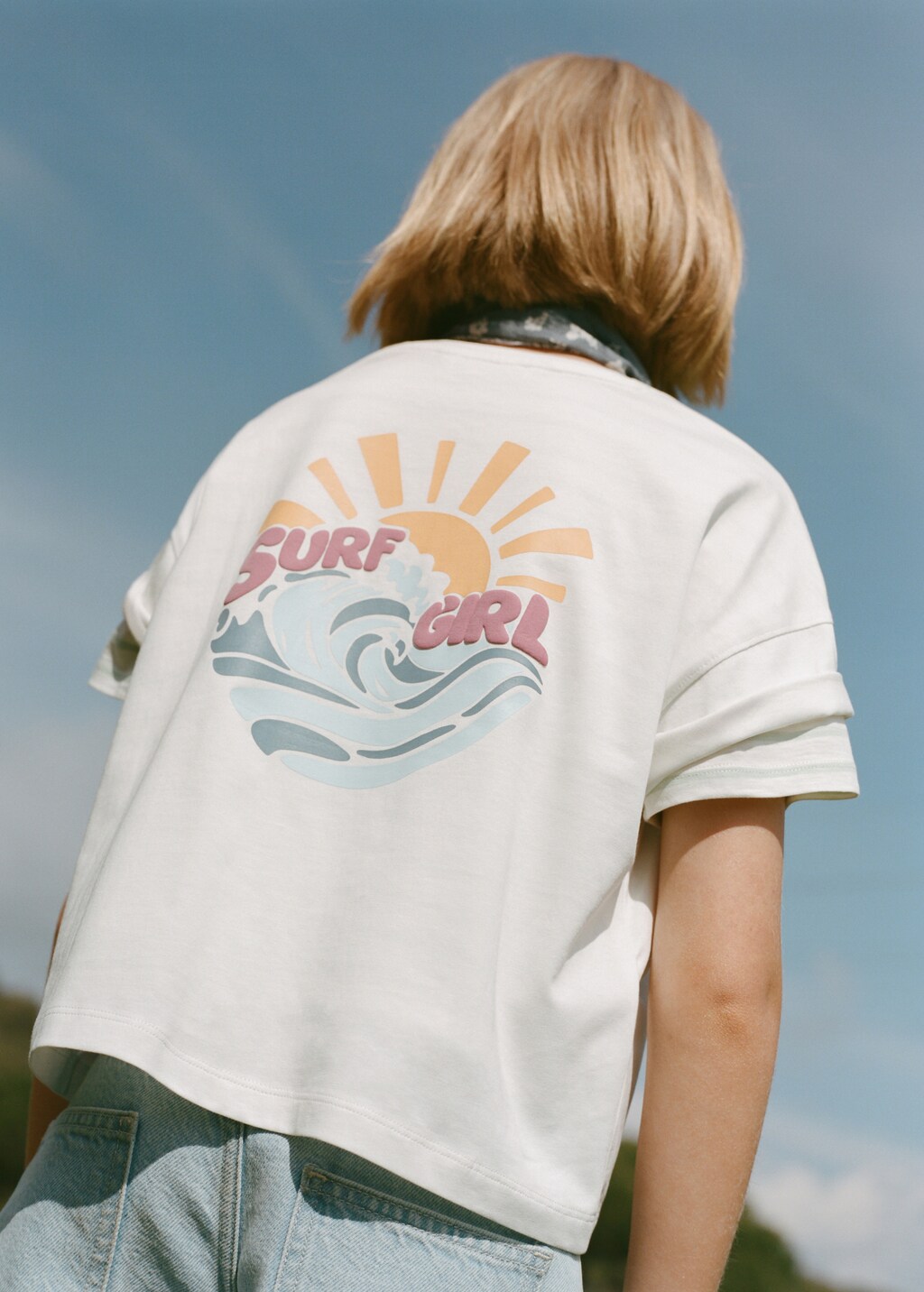 Embossed cotton t-shirt