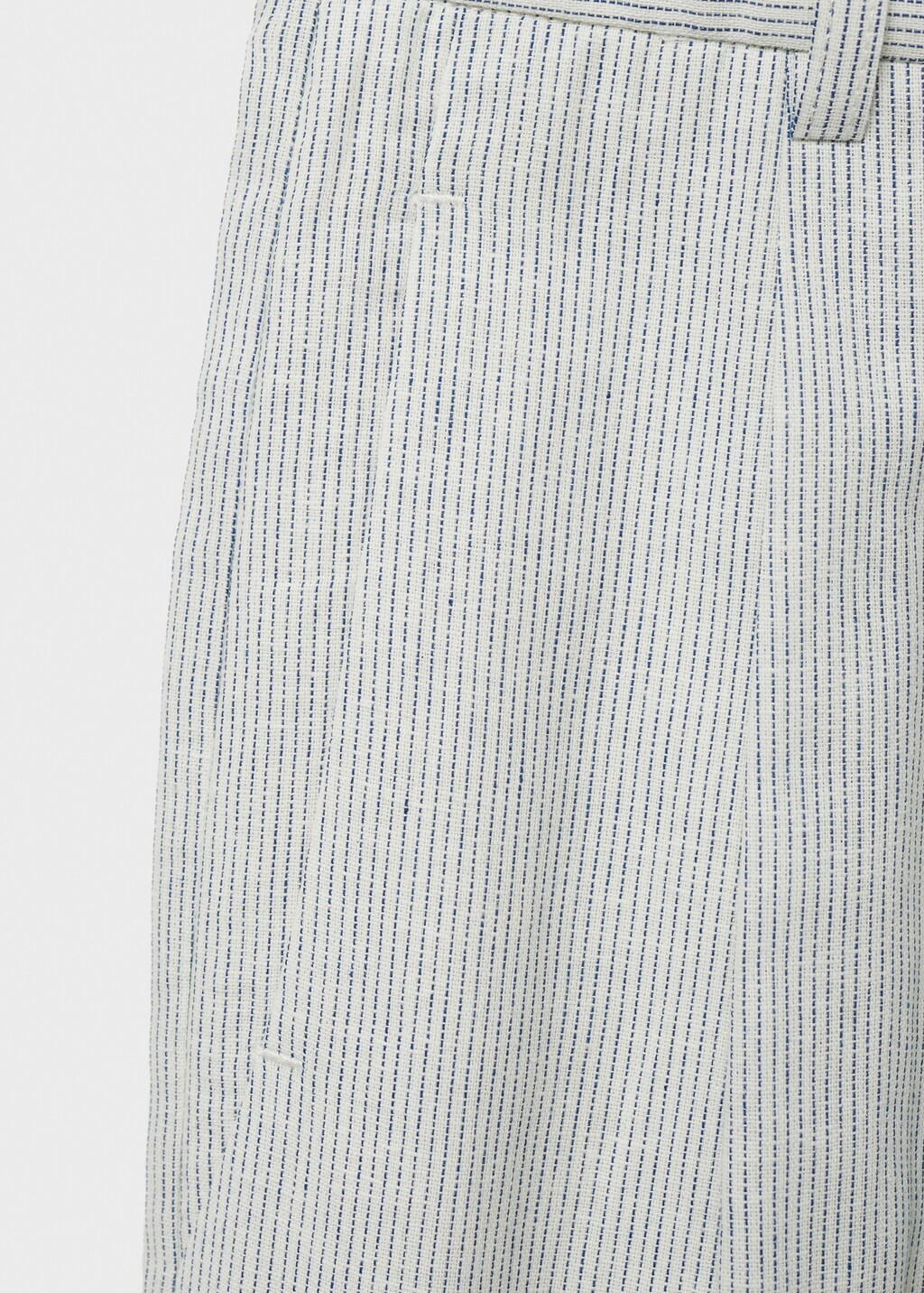 Straight-fit linen-blend suit pants