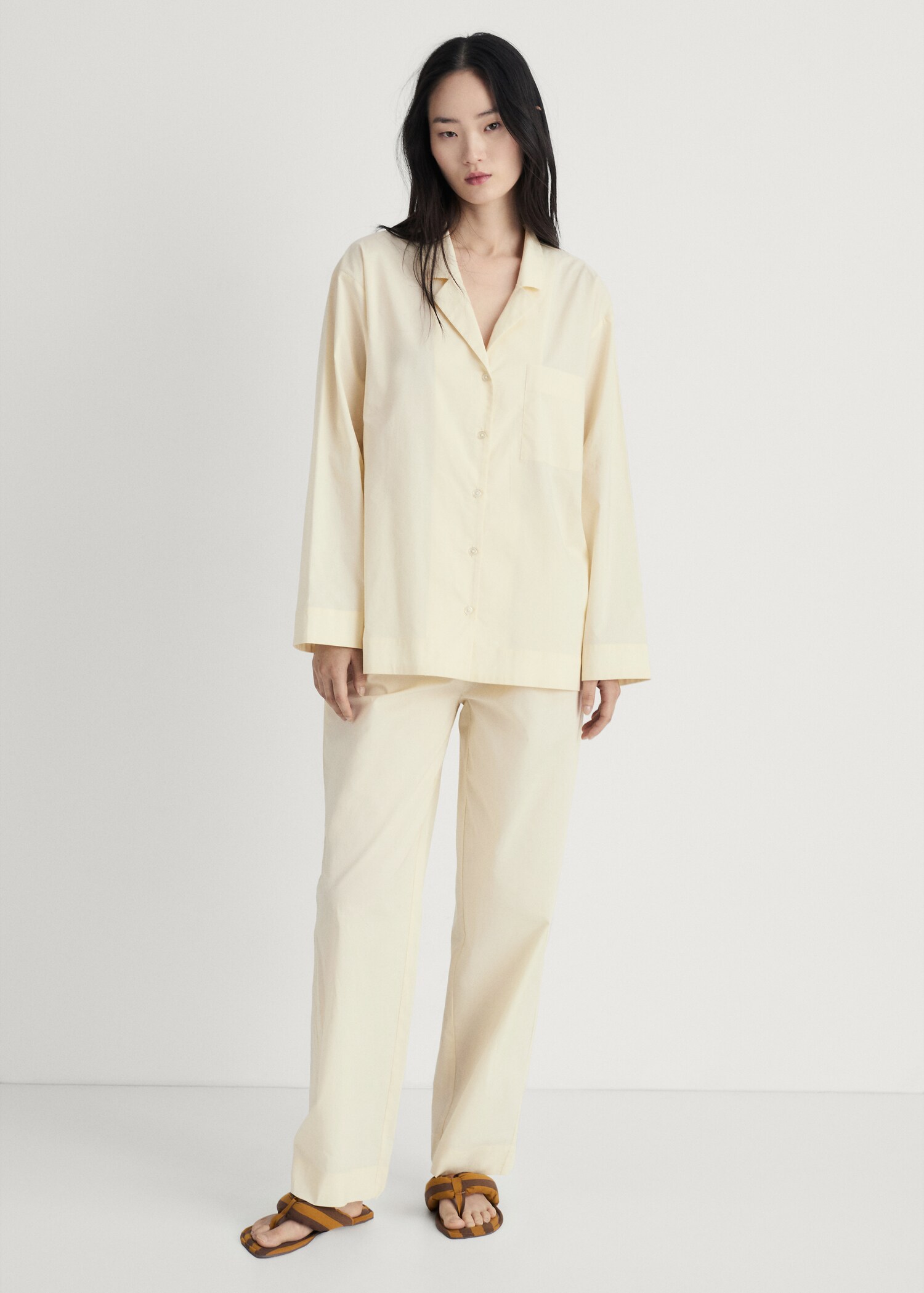 Garment-washed cotton shirt - General plane