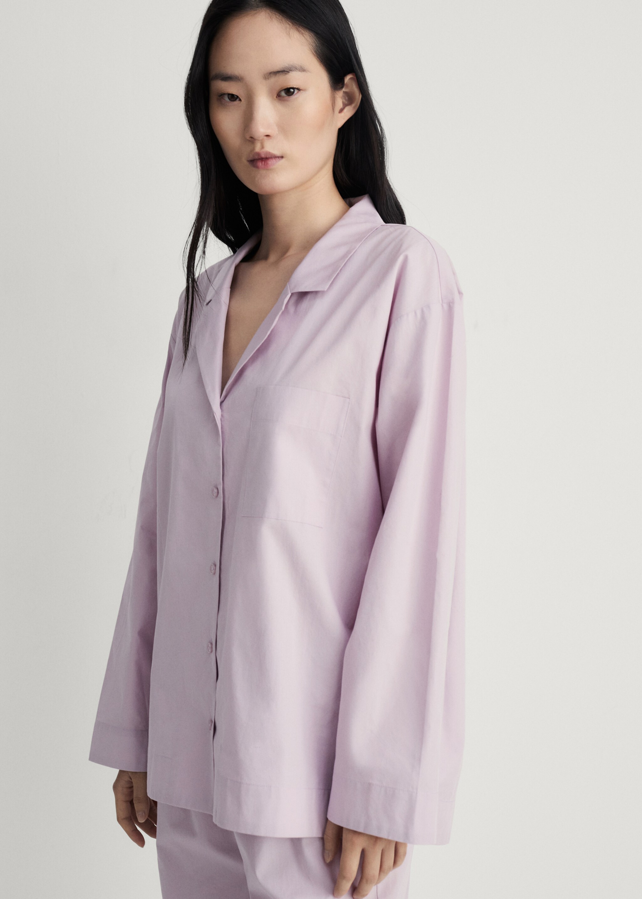 Garment-washed cotton shirt - Medium plane
