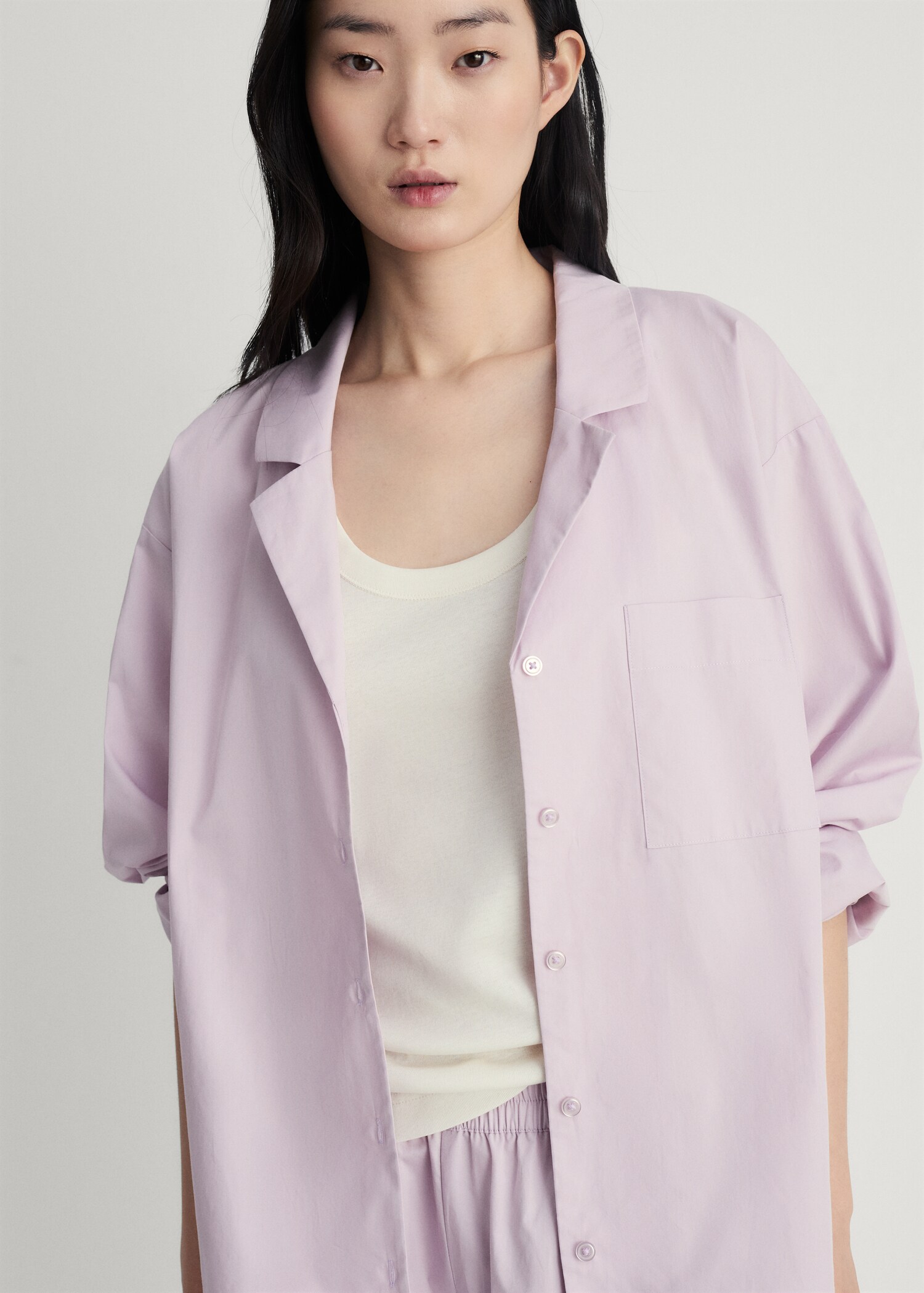 Garment-washed cotton shirt - Details of the article 2