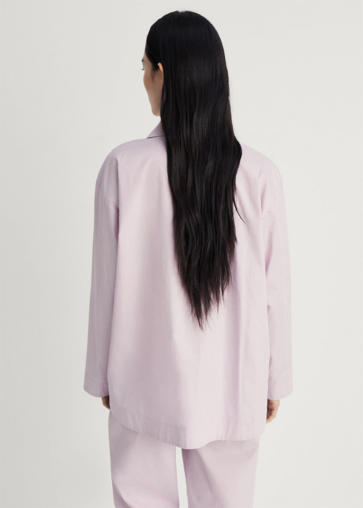 Garment-washed cotton shirt - Reverse of the article