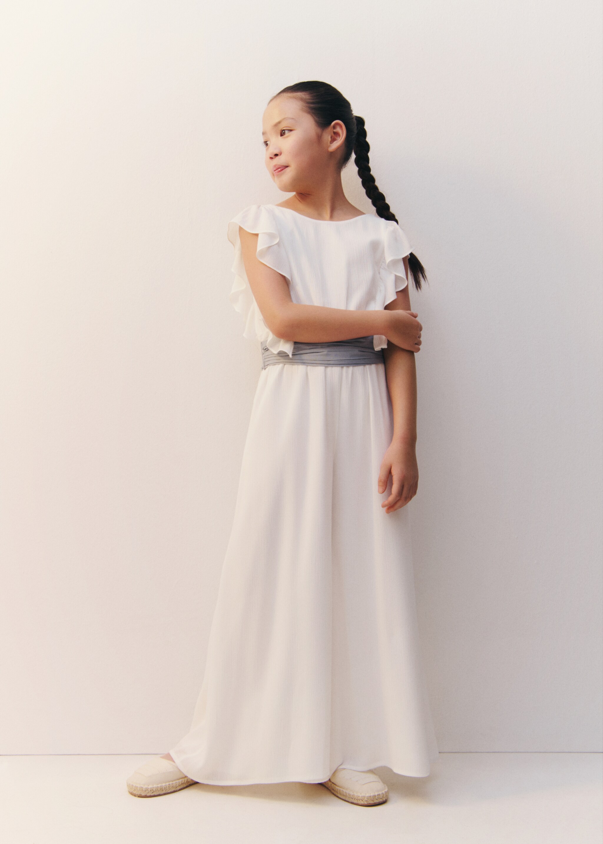 Frilled long jumpsuit - General plane